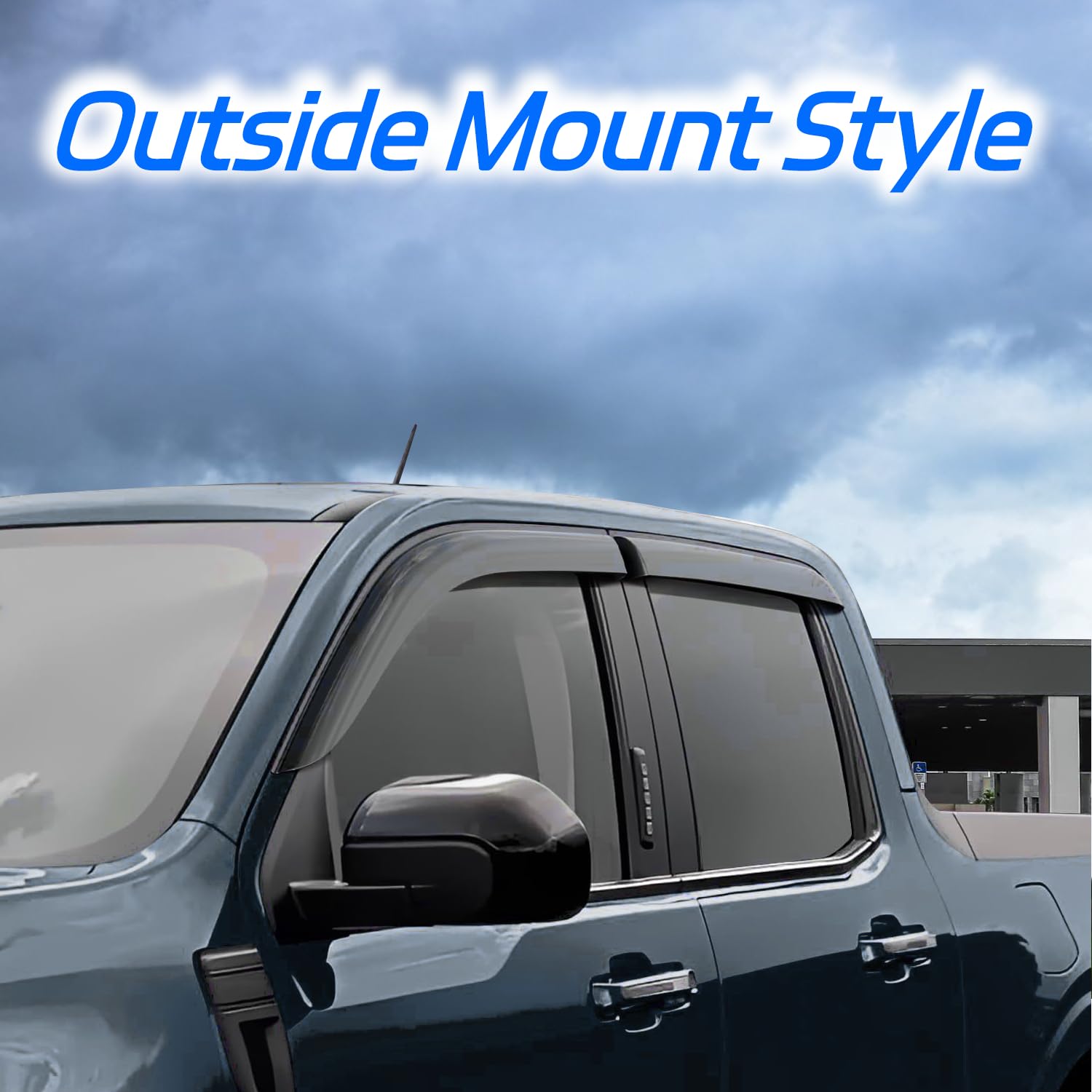 CHYKORLA Window Rain Guards for 2018-2024 Chevrolet (Chevy) Equinox, Tape-on Window Visor, Outside-Mount Vent Shade Wind Deflect