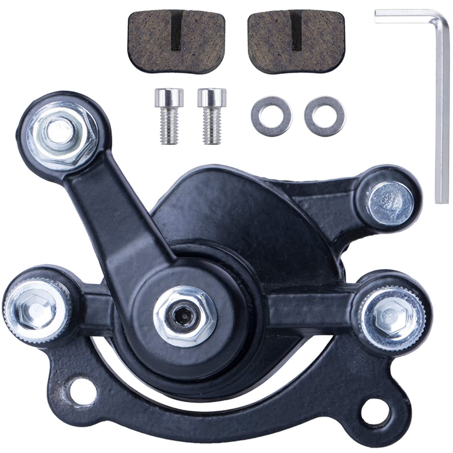 Mwmnun Rear Disc Brake Caliper With Replaced Pad Compatible With 47Cc 49Cc Pocket Bike Stand Up Goped Scooter Motovox Mbx10 Mbx11 Mini Dirt Bike Mm-B80-Br Mm-B105 80Cc 2.5Hp Moto Mini Bike