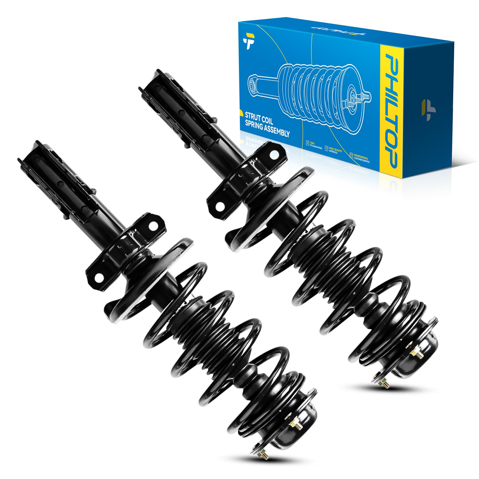 Philtop Front Struts Shock Absorber Fit For Cobalt 2005-2010, G5 2007-2009, Hhr 2006-2011, Complete Struts With Coil Spring Asse