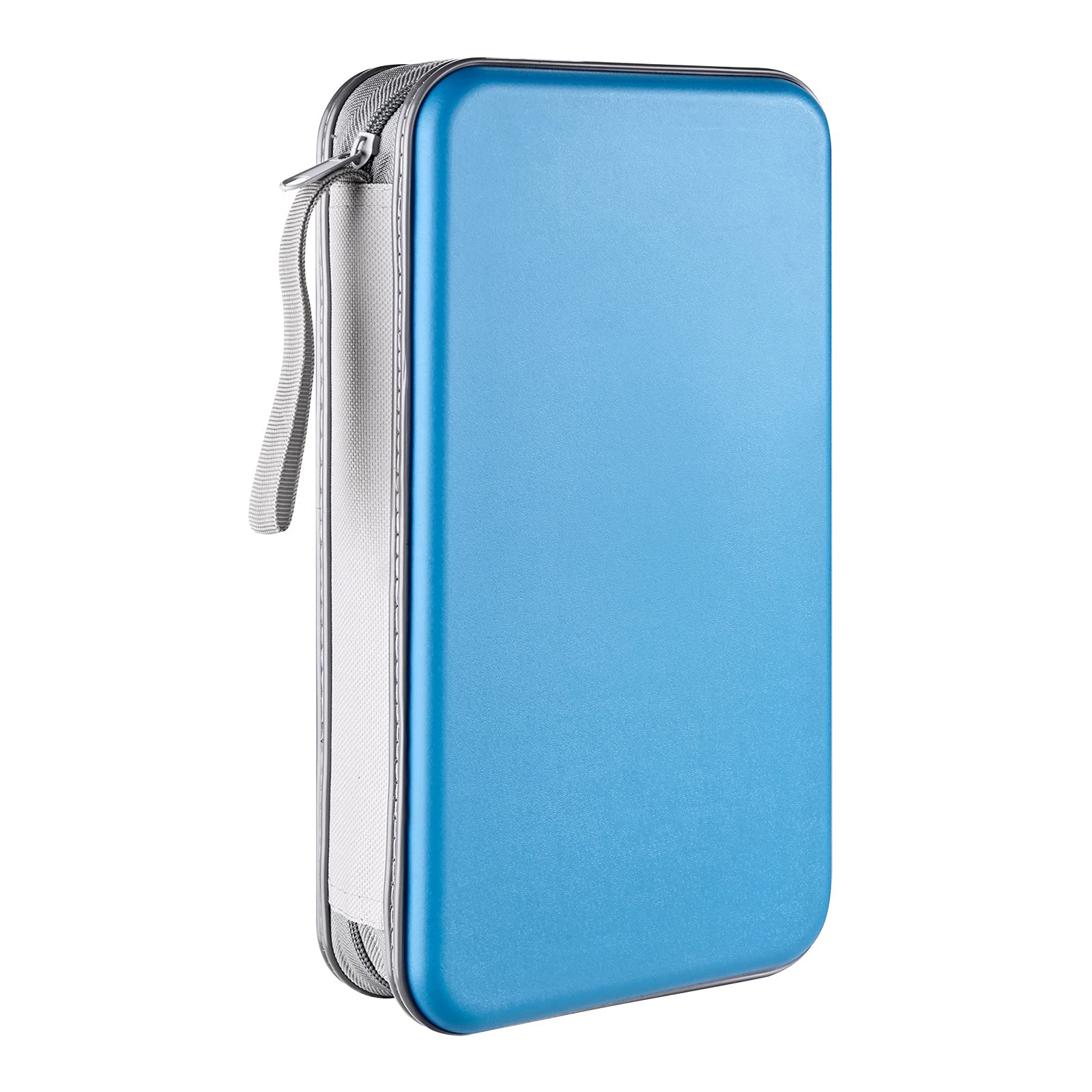Liovode Dvd Case, 96 Capacity Cd Case Portable Cd Case Holder Storage Hard Plastic Dvd Cd Wallet Holder Organizer For Car(Sky Bl