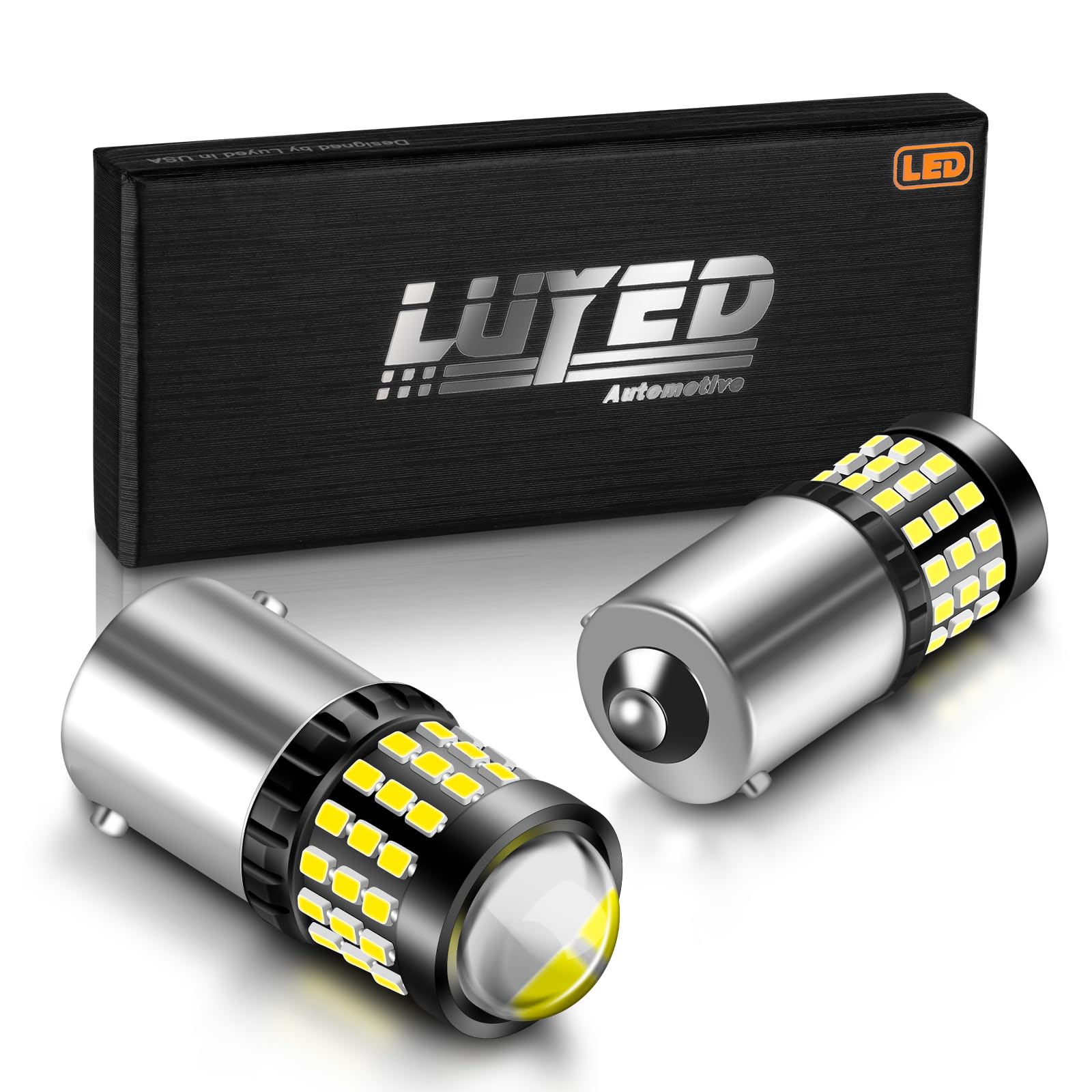Luyed 1156 Led Bulb 1200 Lumens Extremely Bright 1141 1003 7506 Led Bulbs Used For Backup Reverse Lights,Xenon White,Pack Of 2