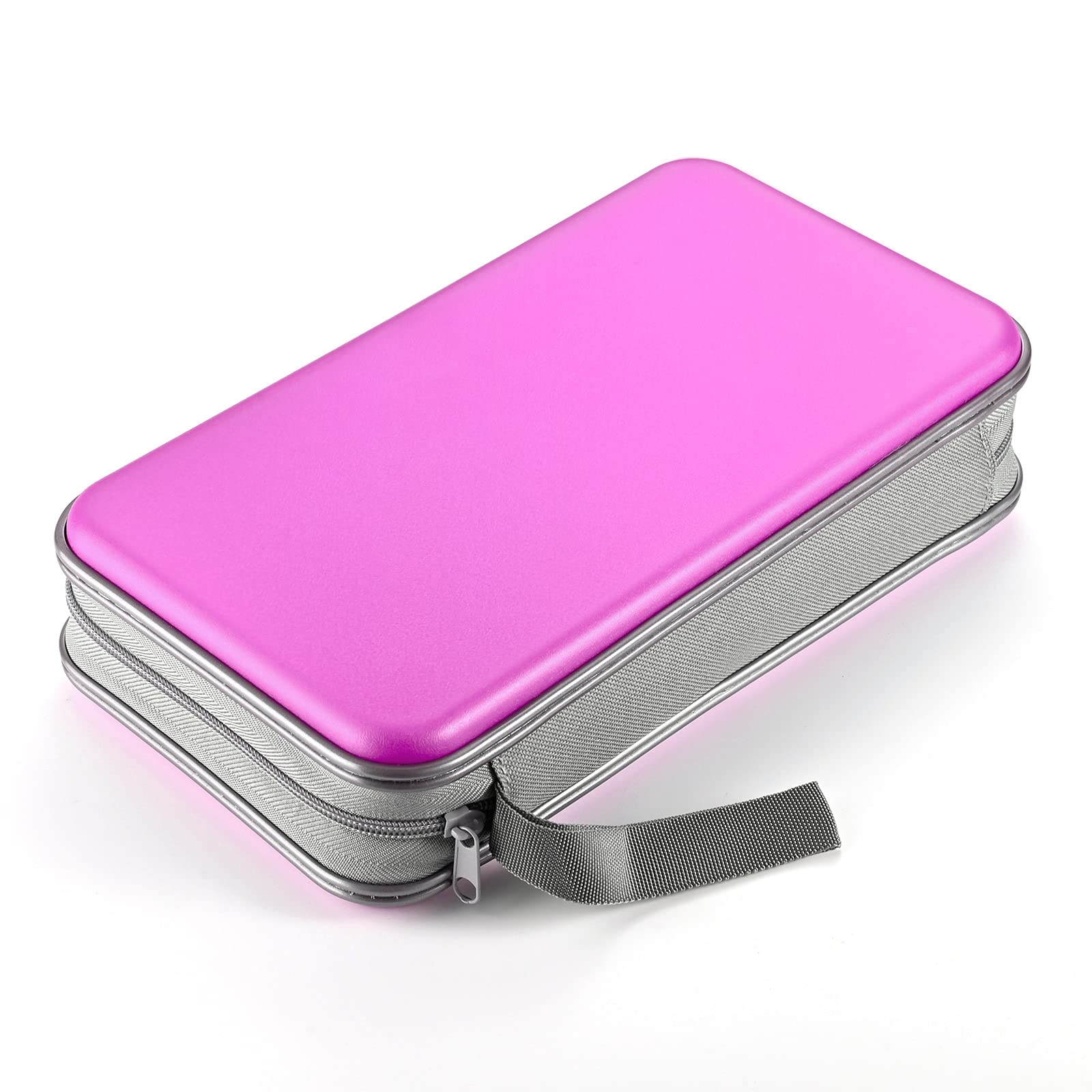 Liovode Dvd Case, 96 Capacity Cd Case Portable Cd Case Holder Storage Hard Plastic Dvd Cd Wallet Holder Organizer For Car(Purple
