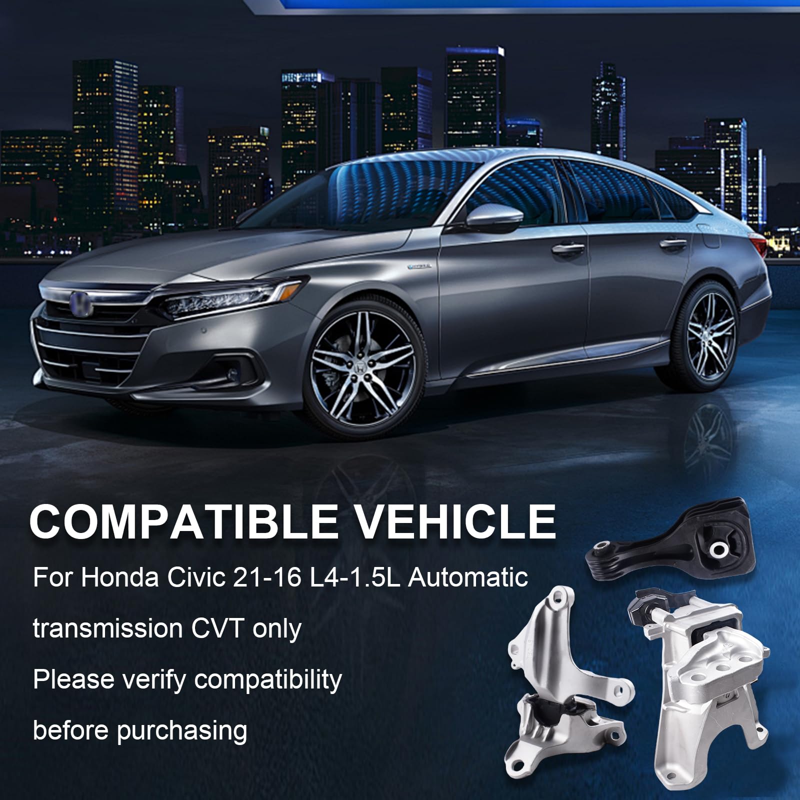 Dofoch Engine Motor & Trans Mount Compatible With 2016-2021 Honda Civic 1.5L Cvt Transmission Mount Replaces 50820-Tba-A04 50890