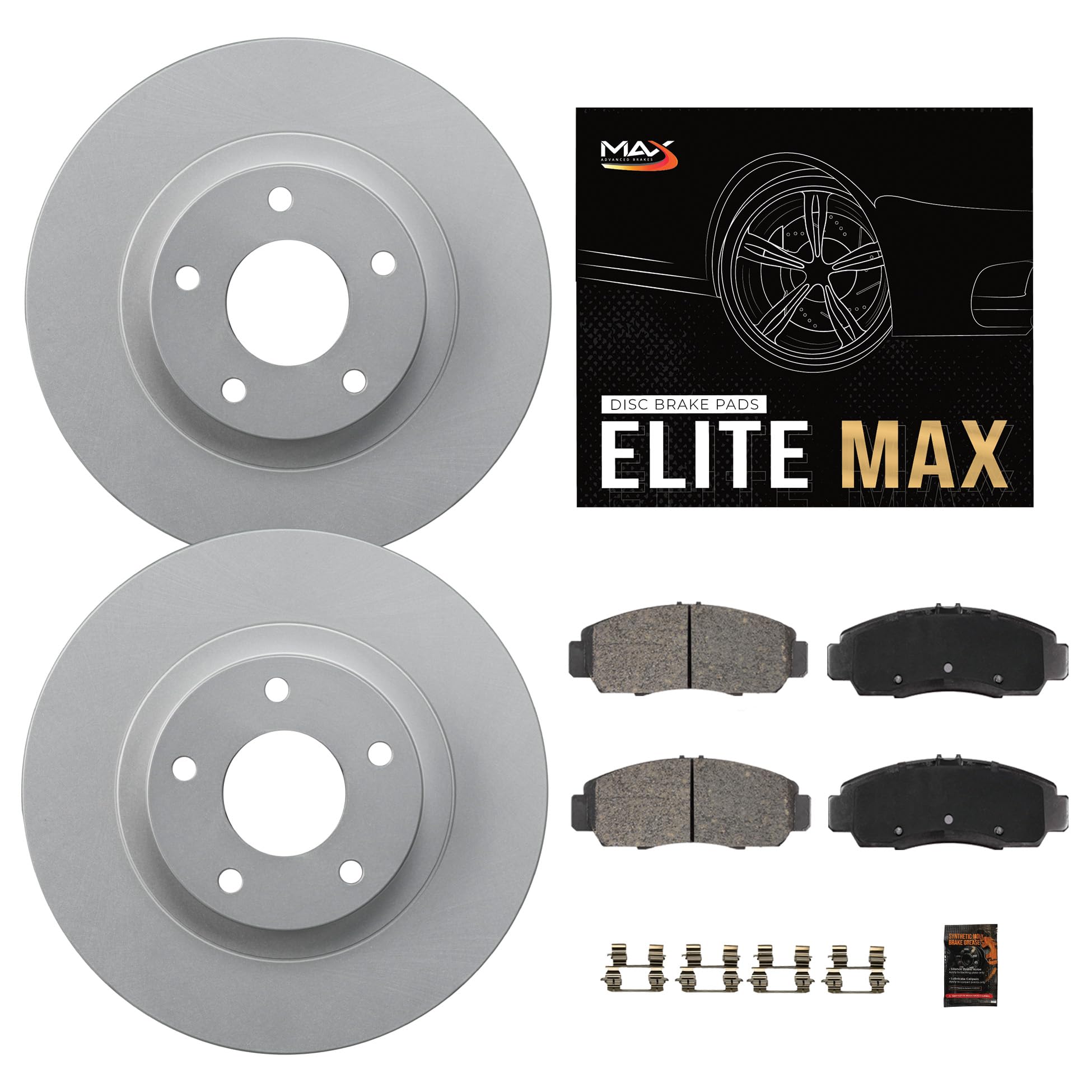 Max Advanced Brakes Rear Brake Kit Compatible With 2006 2007 2008 2009 2010 2011 2012 Bmw 325Xi 328I Xdrive X1 Replacement Geome