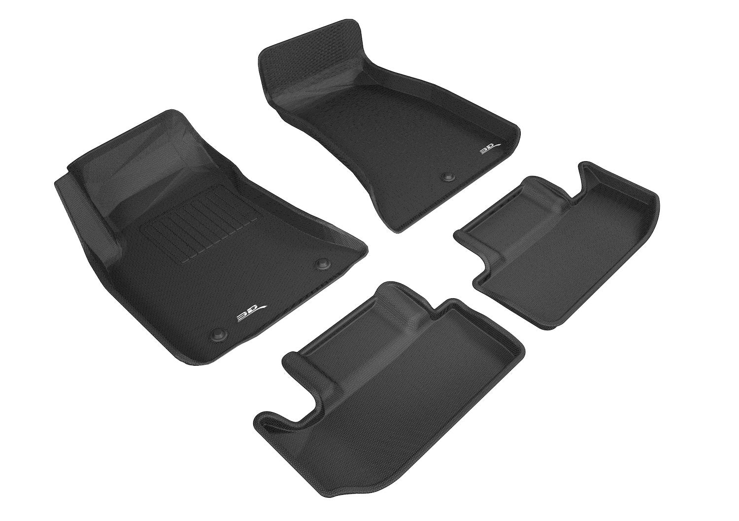 3D MAXpider Custom Fit KAGU Floor Mat (BLACK) Compatible with DODGE CHALLENGER RWD 20152023  Full Set