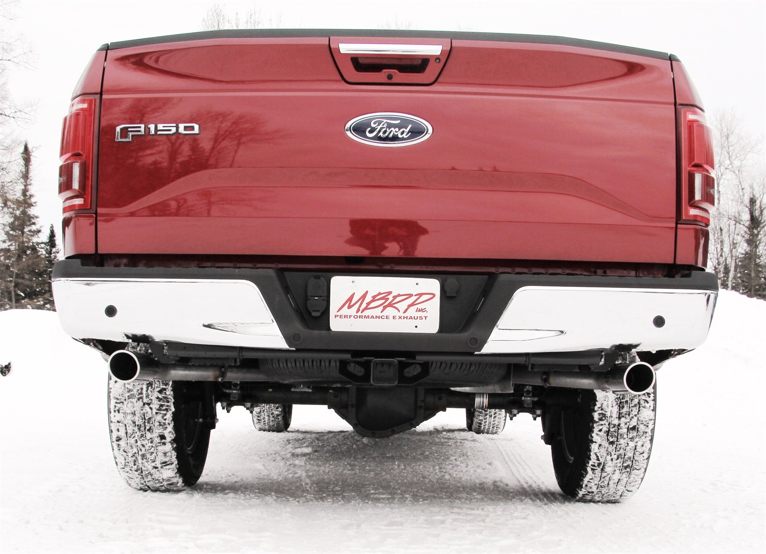 Mbrp S5146Blk Black Coated 2 1/2' Dual Split Rear Cat Back Through Stock Bumper