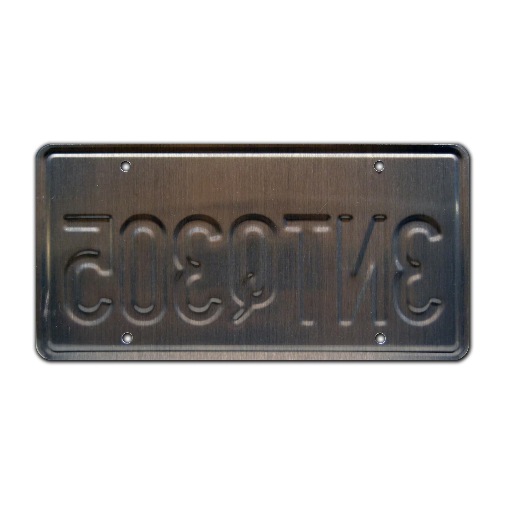 Celebrity Machines Stamped License Plate - The Fast and The Furious, Model 3NTQ305, Red Aluminum