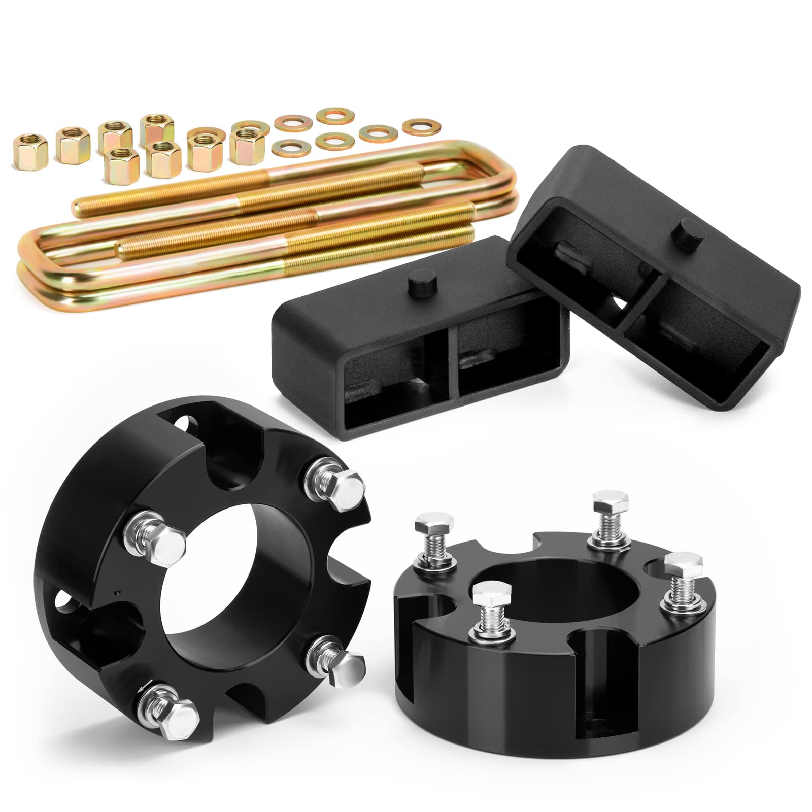 Ksp 3''F+2''R Tundra Lift Kits, 3In Front Lift Spacer And 2In Rear Lift Block With Extended U Bolts Compatible With Toyota Tundr