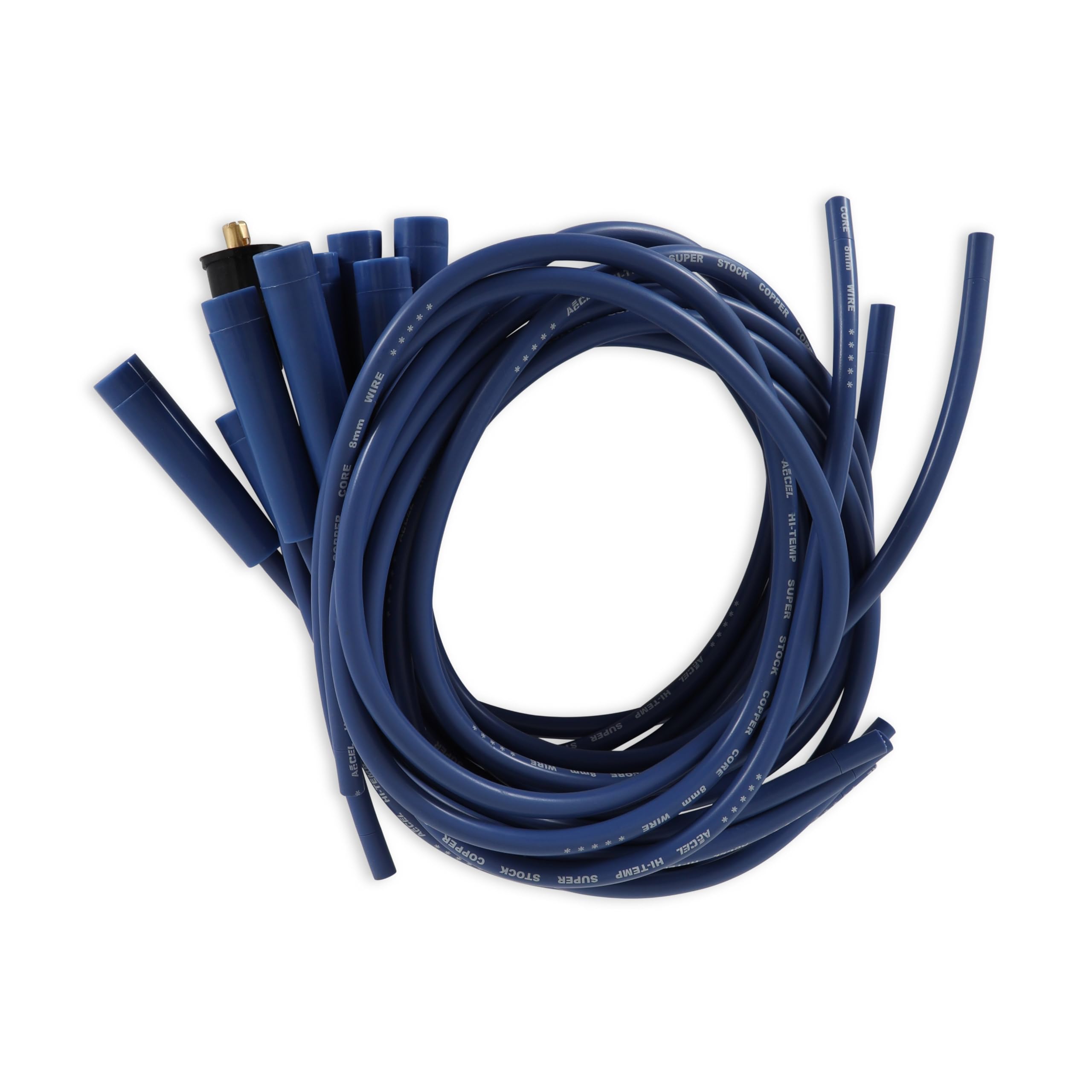 Accel 4038B Spark Plug Wire Set - Super Stock - Copper Spiral Core - 8Mm - Blue