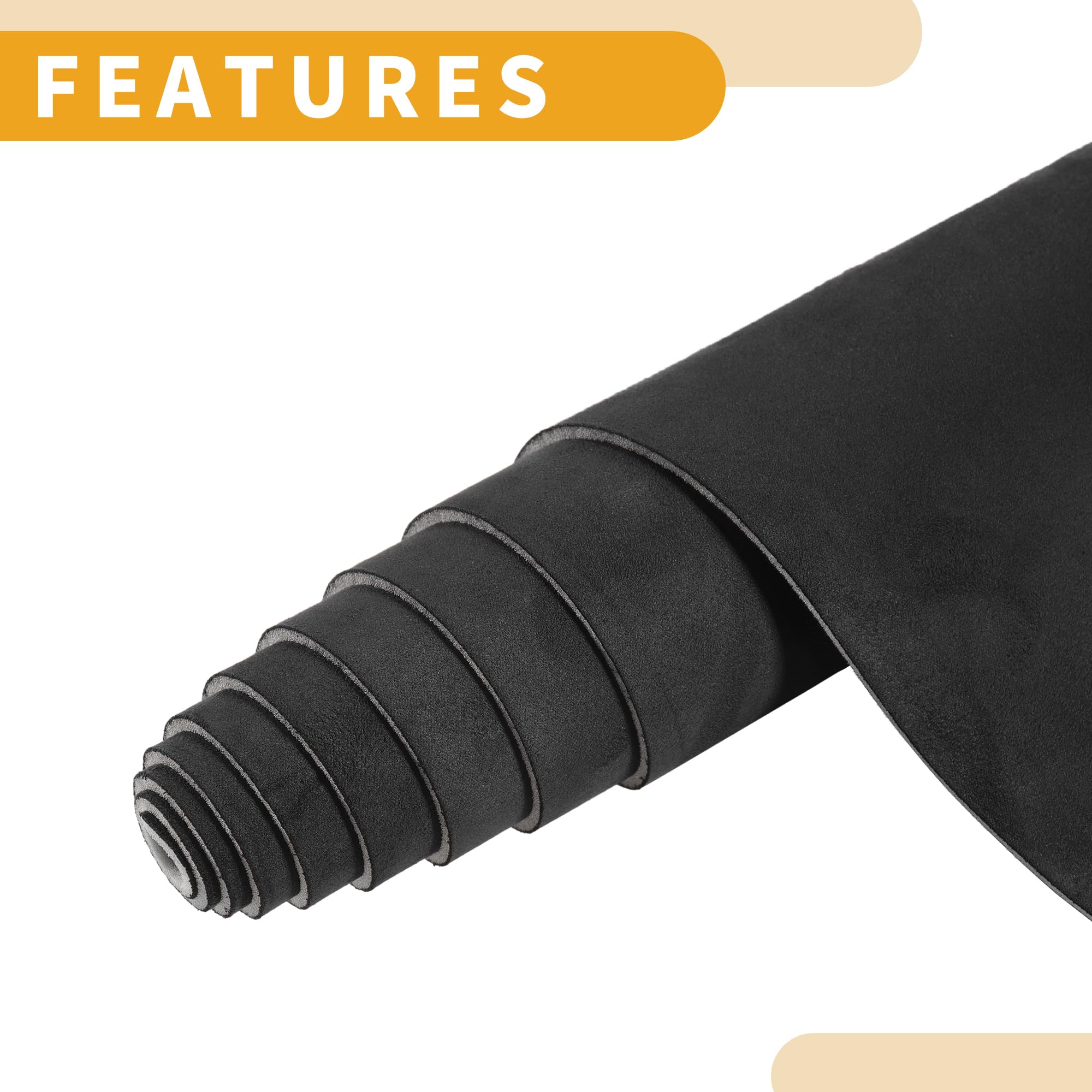 Partuto 150G Headliner Fabric for Car Truck RV SUV Boat Automotive Interior Trim DIY Roof Repair Replacement Suede Fabric Black