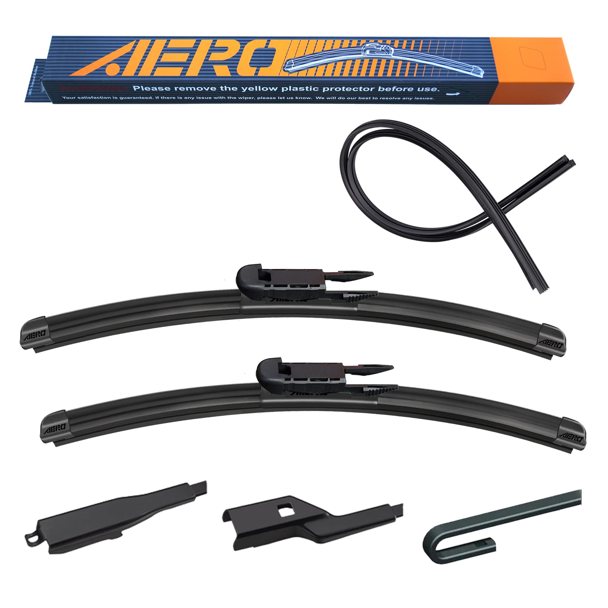 Aero Avenger 22''+22'' Premium All-Season Windshield Wiper Blades With Extra Refills Oem Replacement For Chevrolet Silverado 250