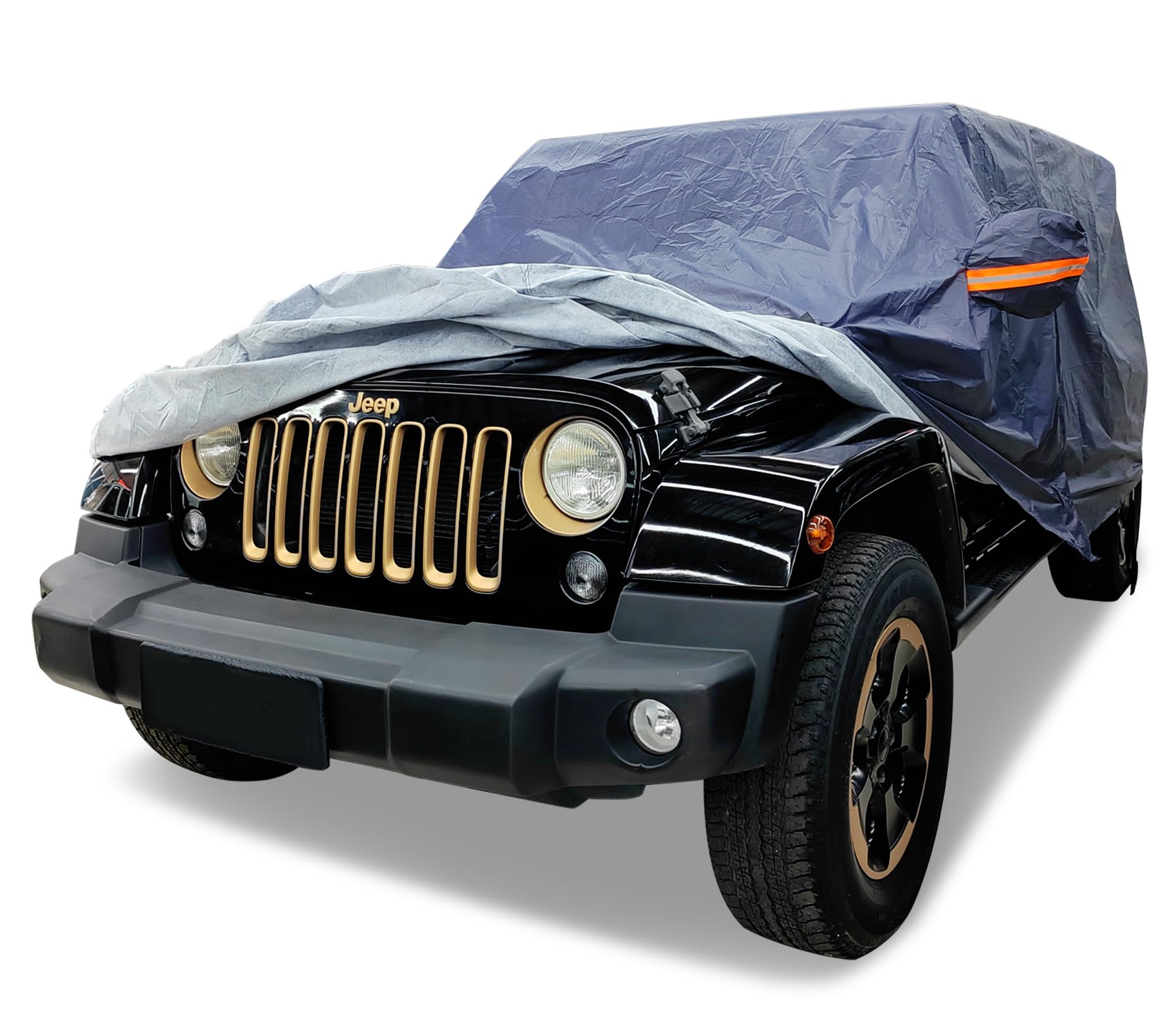 Car Cover Waterproof 4 Door, All Weather For Automobiles, Outdoor Full Exterior Cover Rain Sun Uv Snowproof Protection With Zipp