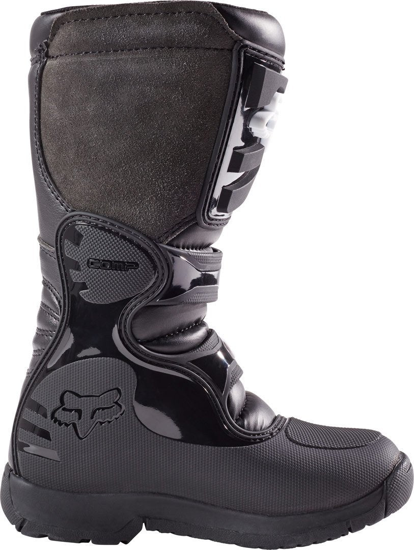 Fox Racing Unisex-Child Youth Comp 3 Motocross Boot,Black,Big Kid 7