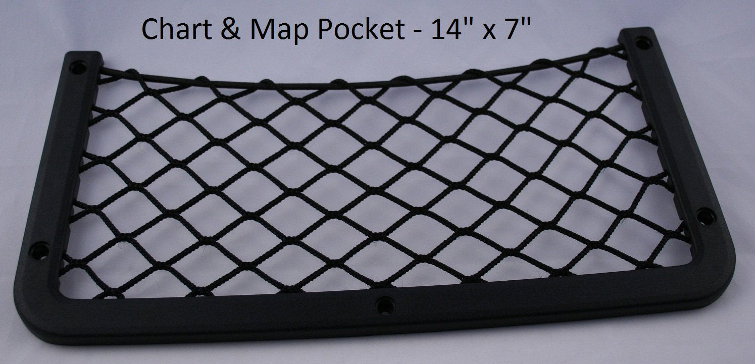 Map Pocket - Lightweight Frame, Mesh Retainer - High-End Auto, Rv, Bus, Marine, Utility Vehicle Map And Chart Pocket
