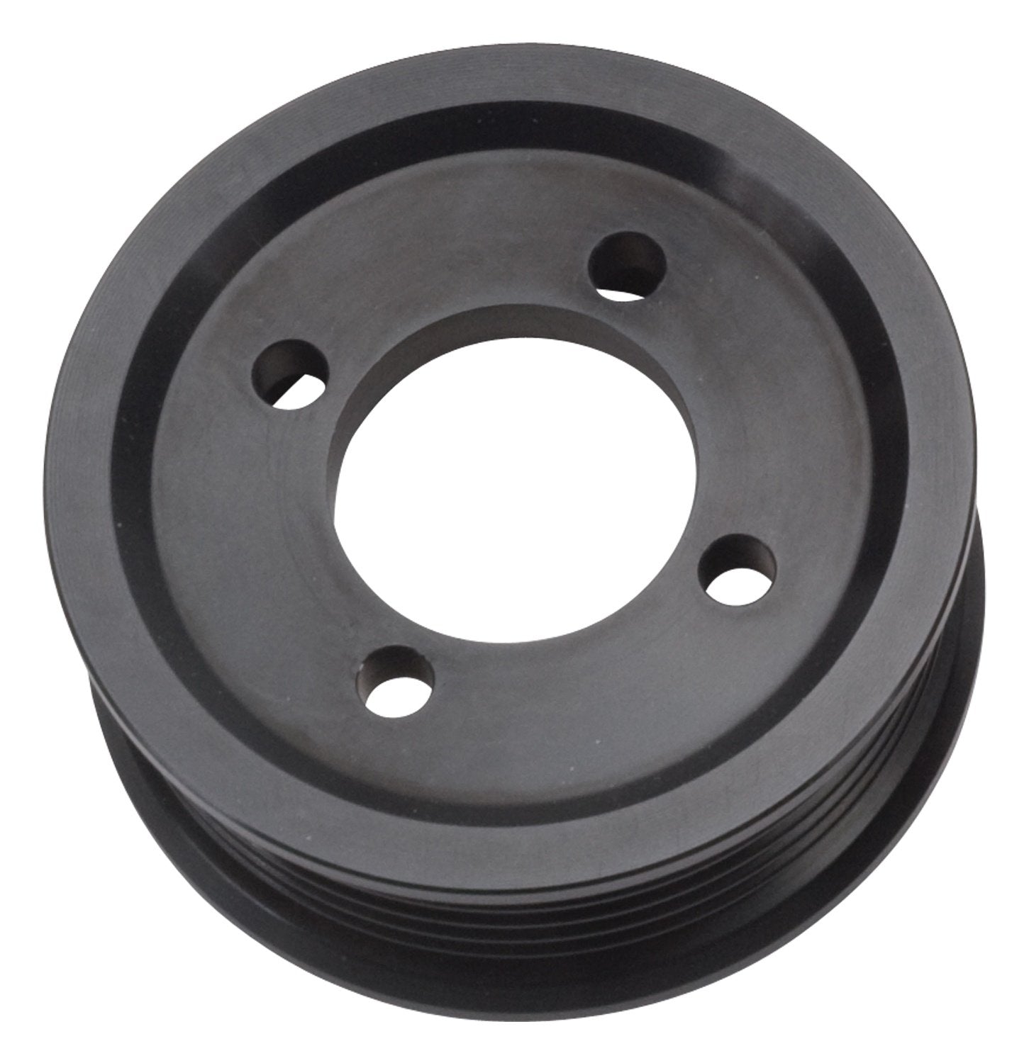 Edelbrock 15822 E-Force Supercharger Pulley 3.0 In. 6 Rib Design For Use W/Stage 3 Professional Tuner System Black Anodized Fini