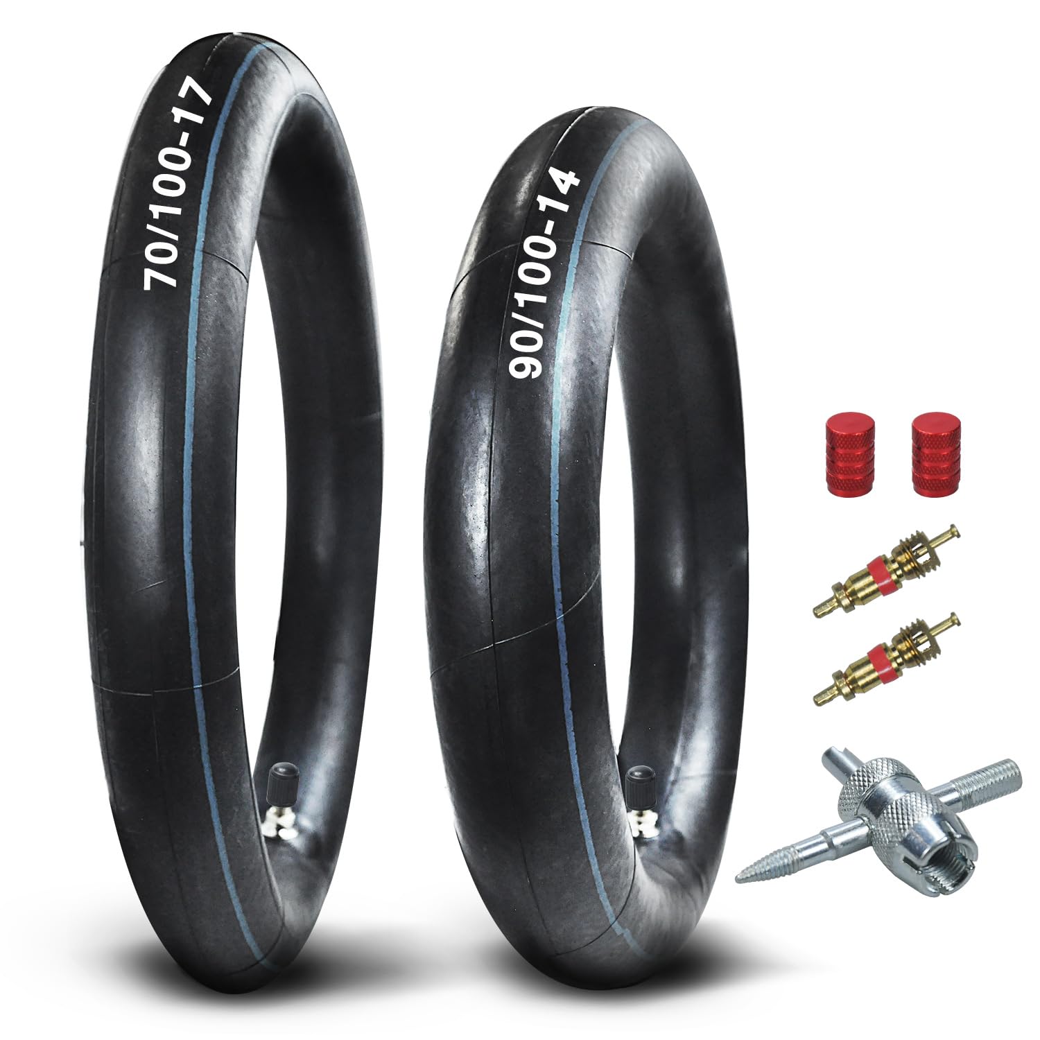 HOLATO Rear 90/100-14 3.00-14 Front 70/100-17 2.50/2.75-17 Inner Tube for 110cc 125cc KLX125 KLX140 KX85 TTR125 YZ80 YZ85 RM80 C