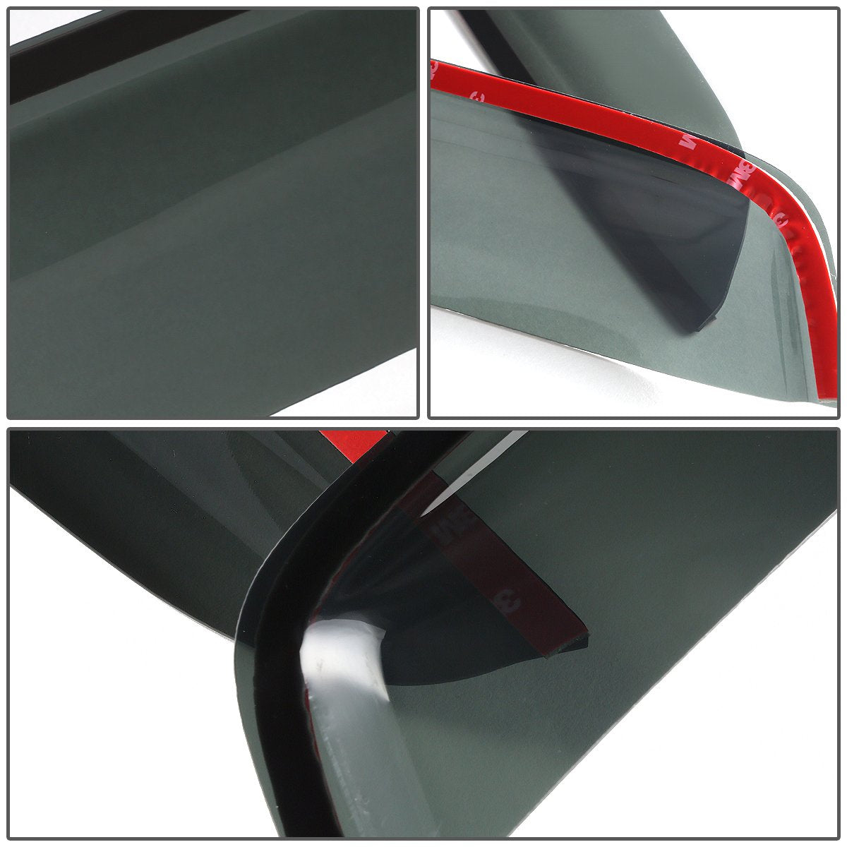 Auto Dynasty Rain Guards Tape-On Compatible With 2005-2014 Frontier D40 4Pcs Window Visor Deflector