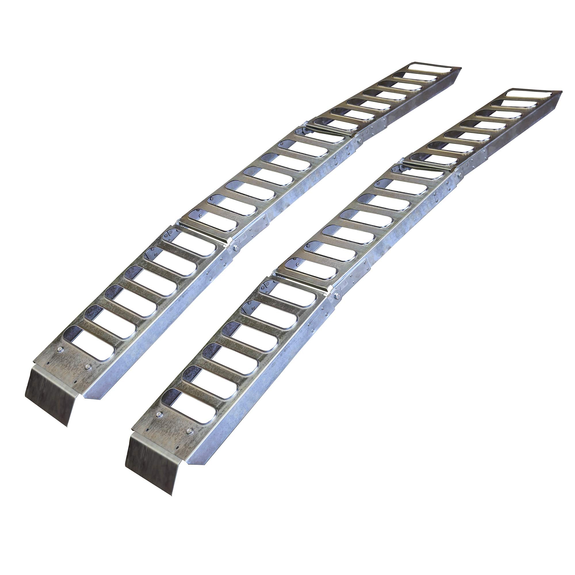 CARGOSMART 3094 Steel Tri-Fold Ramp with Punch Out Pattern (2pk) - Easily, Safely Load & Unload Push Mowers, Appliances, Compact