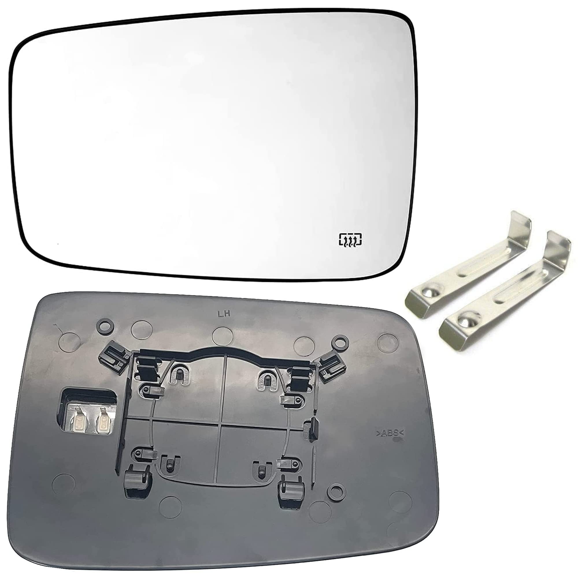Ram Driver Left Side Heated Mirror Glass Compatible With Dodge Ram 1500 2500 2009-2018 Left Power Heated Convex Mirror Glass 68050299Aa, 68079363Aa