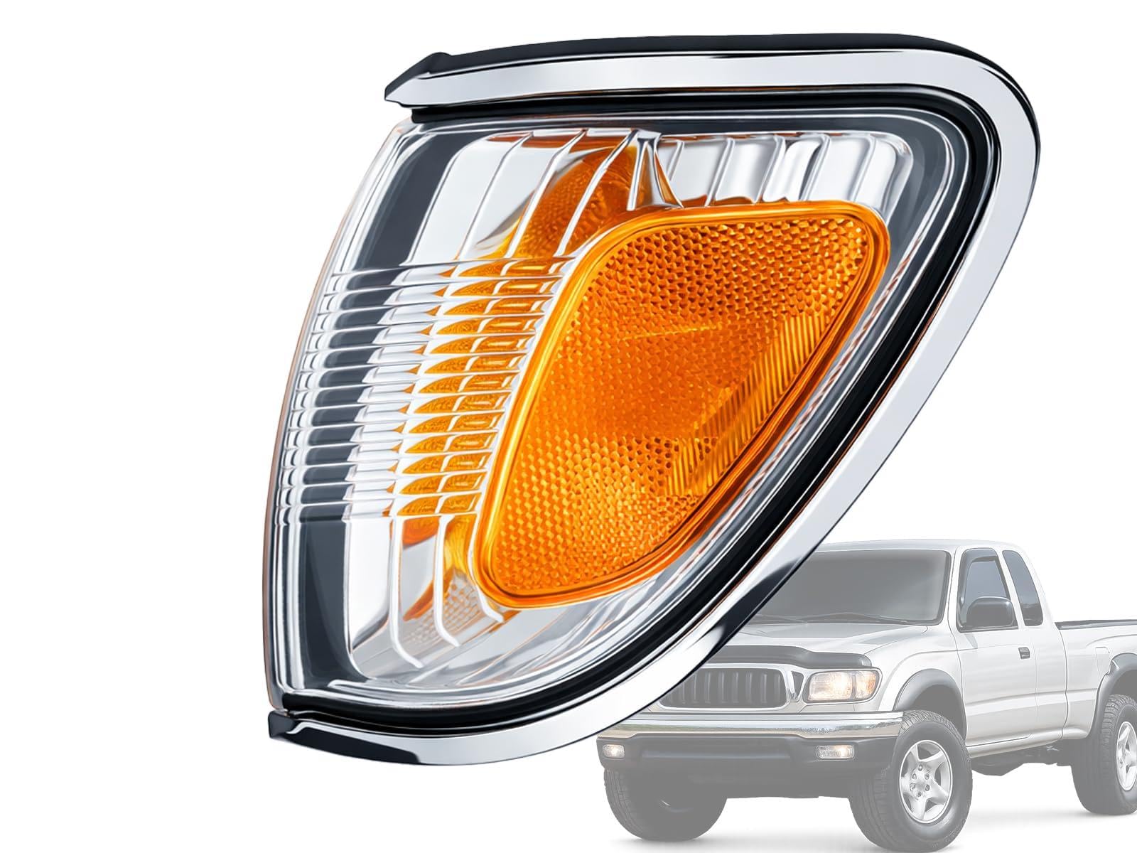 Auto Parts Avenue APA Replacement Chrome Trim Corner Parking Lamp for 2001 2002 2003 2004 Tacoma Driver Side TO2520161