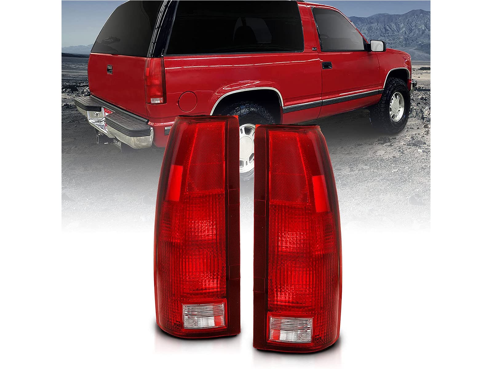 AmeriLite OE Replacement Halogen Tail Lights For Chevy GMC c1500 C/K C10 Silverado Sierra Tahoe Yukon Full-Size Blazer - Driver