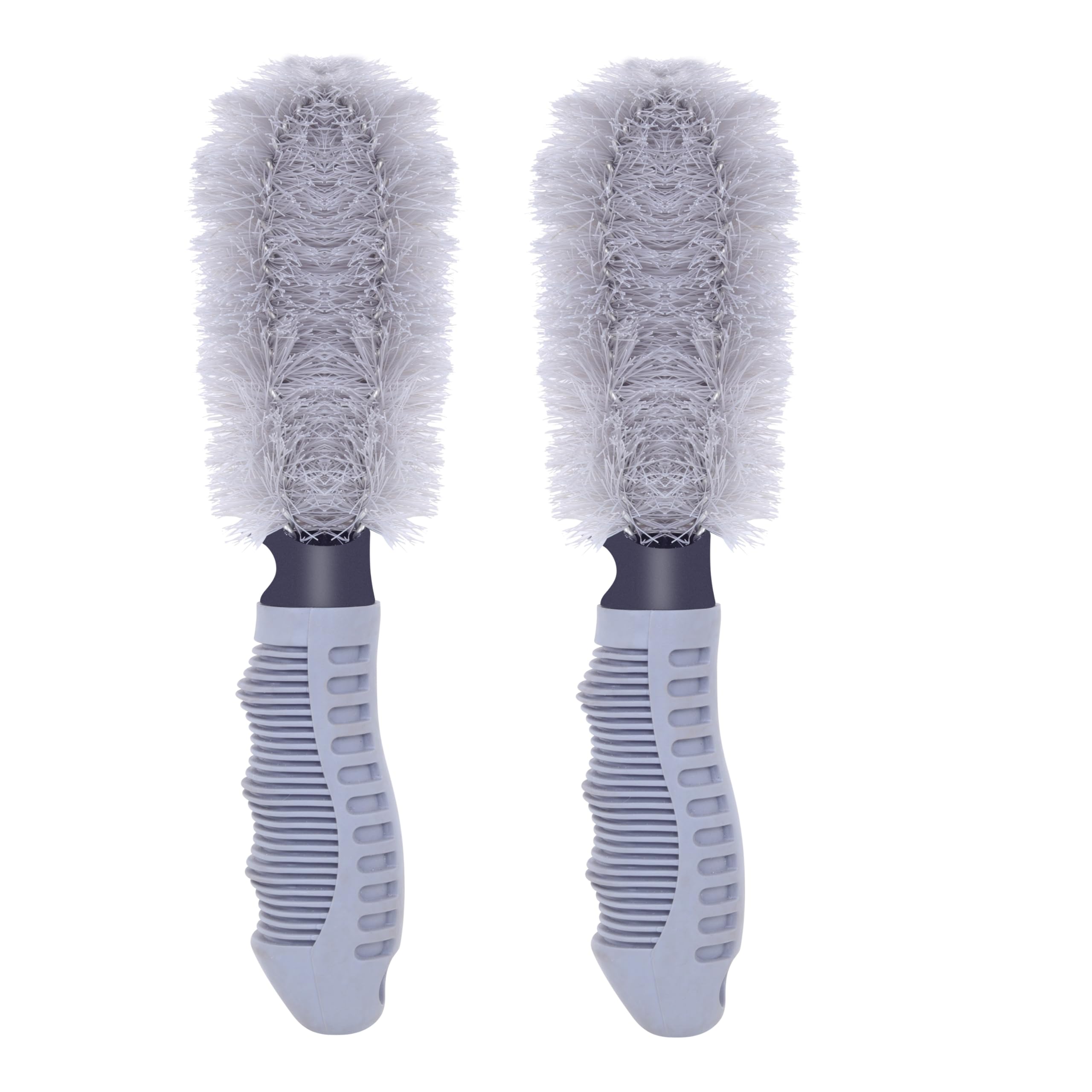 Autofy Rim Tyre Cleaner Brush [**Pack Of 2**] Car Cleaning Brush For Rim Cleaning Liquid Nylon Bristles Car Microfiber Duster Pe