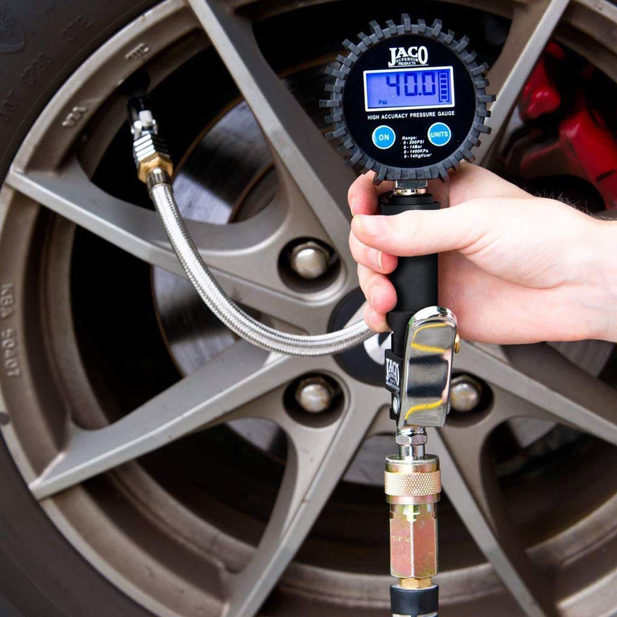 Jaco Flowpro Digital Tire Inflator With Pressure Gauge - 200 Psi