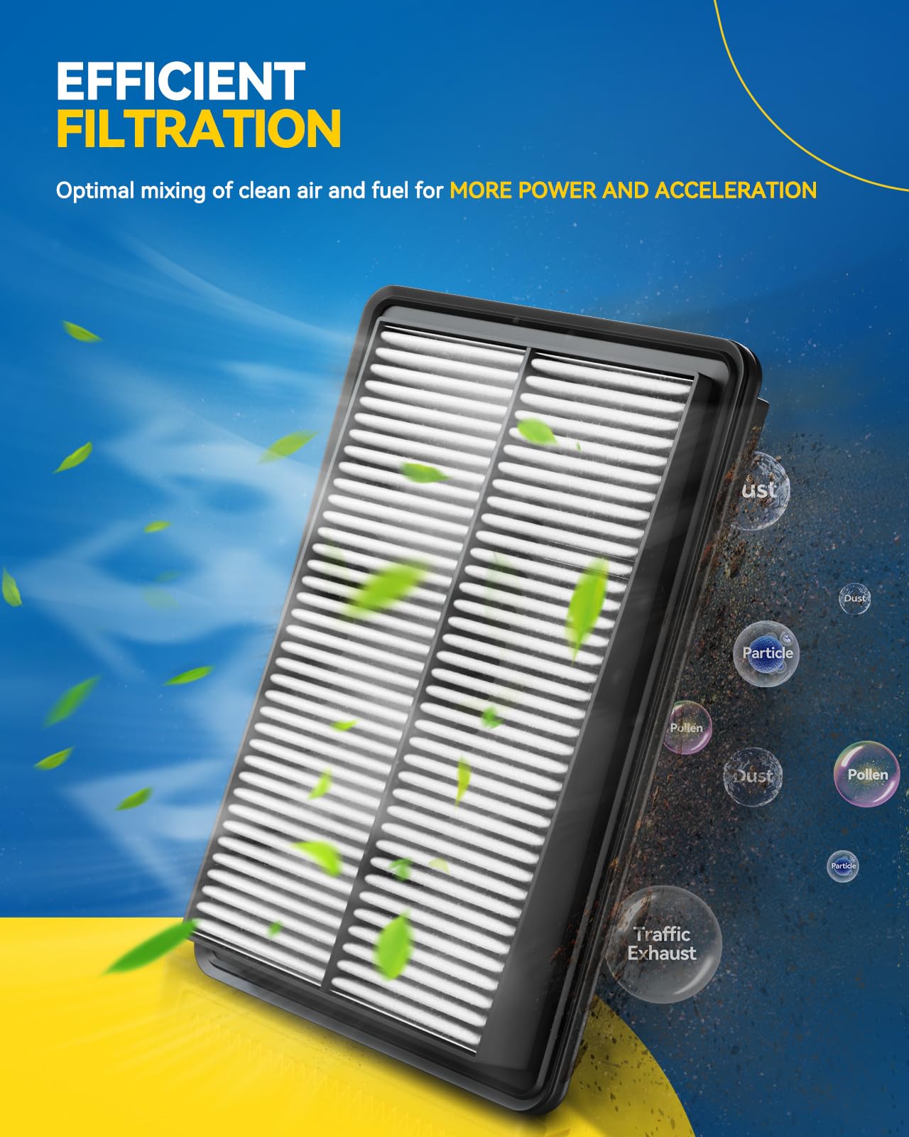 Philtop Engine Air Filter Ca11010 Replacement For Acura Mdx 2010-2013, Zdx 2010-2013, 3.7L, Rigid Panel
