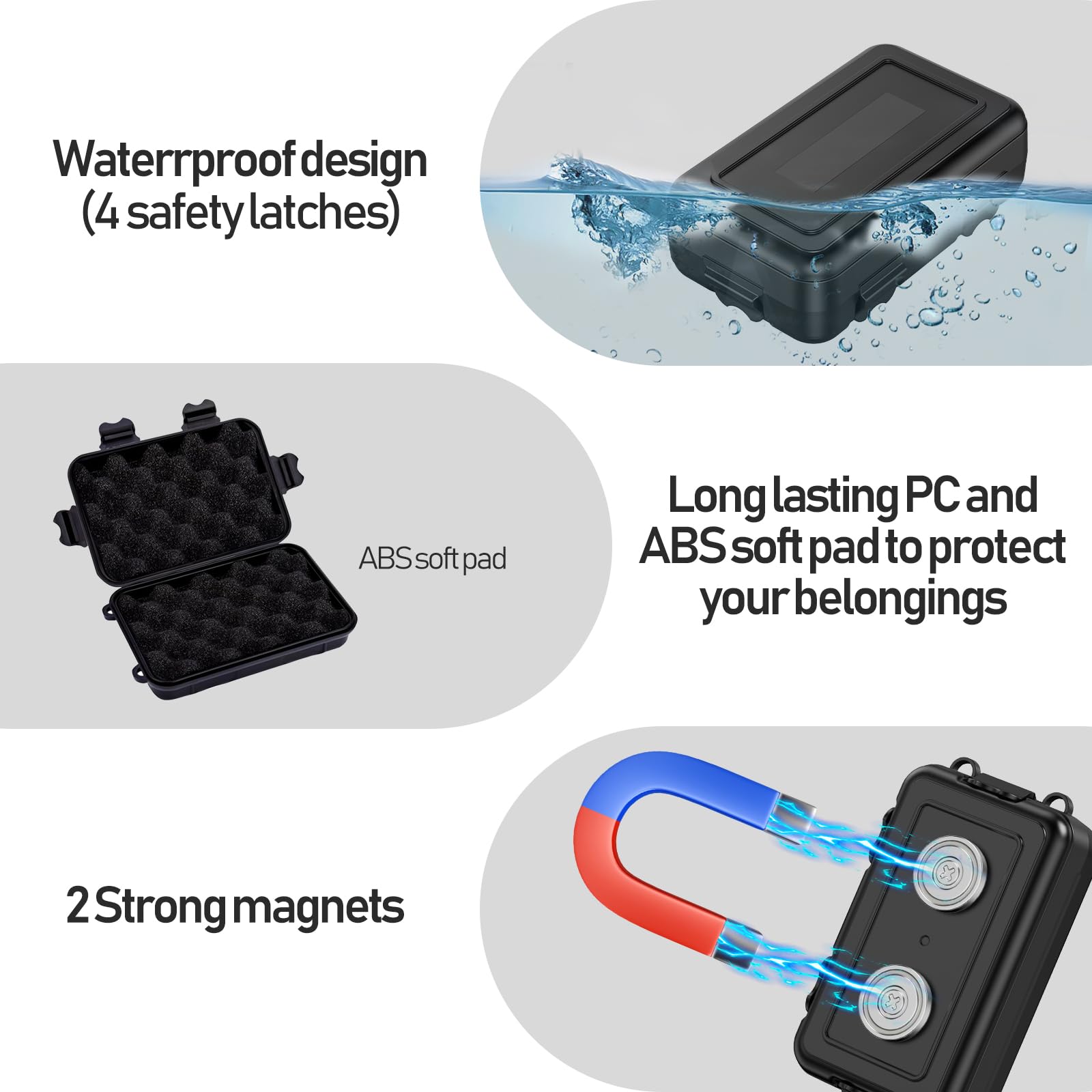 Magnetic Key Box, Hide A Key Magnetic Car Key Holder Key Hider, Waterproof Hidden Key Holder Car Key Case For Outdoor Travel, Ma