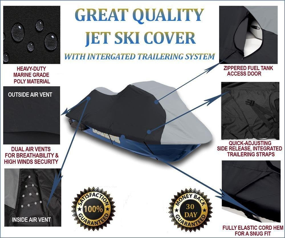 SBU Jet Ski Cover for Sea-Doo Bombardier Wake 155 (2007-2010) | Durable Watercraft Protection PWC Jetski Cover