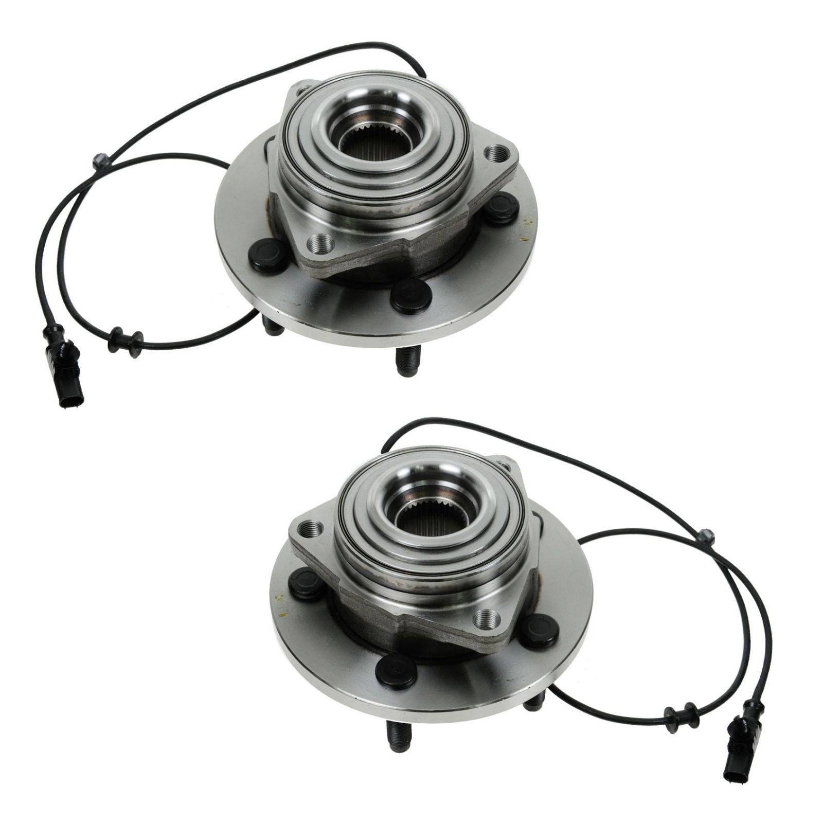 Trq Front Wheel Hub Bearings Assembly Set Compatible With 2004-2005 Dodge Durango