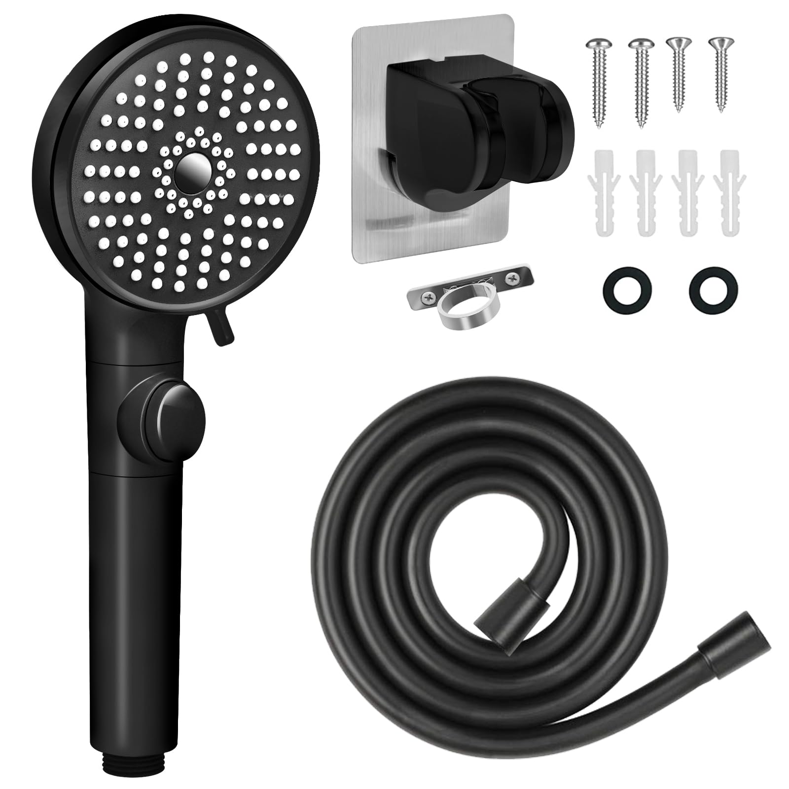 Rv Shower Head With Hose, High Pressure 5 Mode Shower Head Replacement, Shower Head For Rv/Campers, Travel Trailer, Motorhome Fo