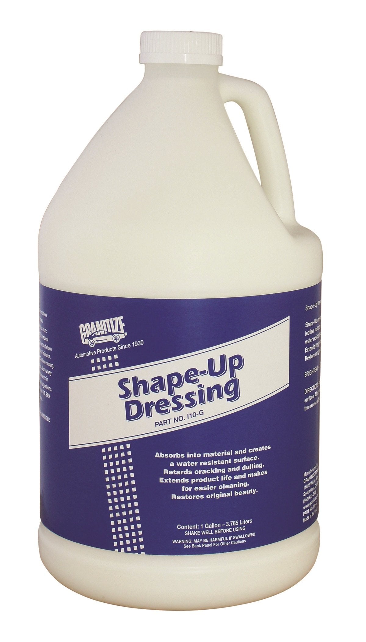 TR Industries  I10/5 Granitize I10 Auto Shape Up RubberPlasticVinyl Dressing  5 Gallon