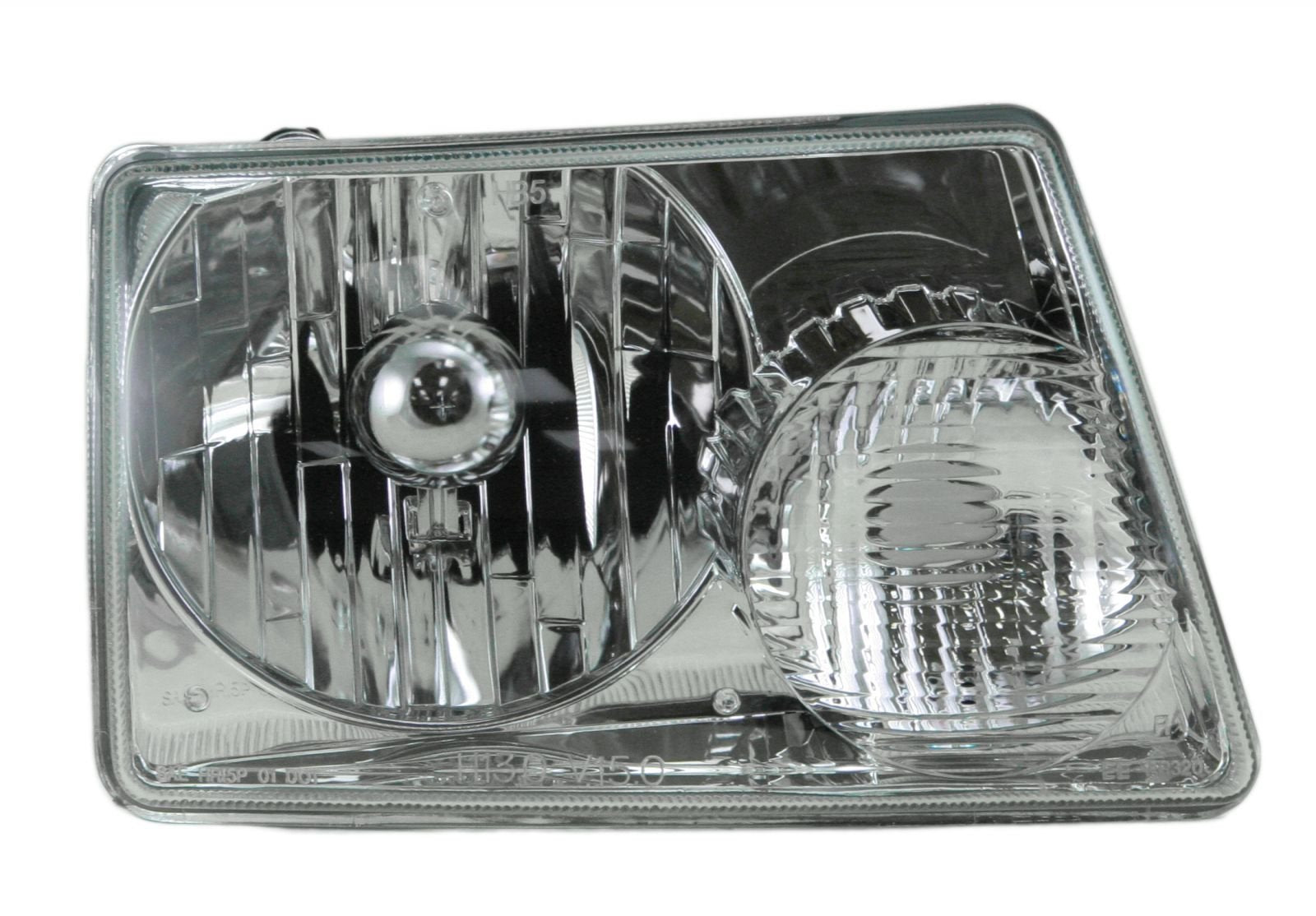 TRQ Headlight Assembly Set - Chrome Bezel - Driver & Passenger Side - Compatible with Ford Ranger 2001-2011, Model HLA88558