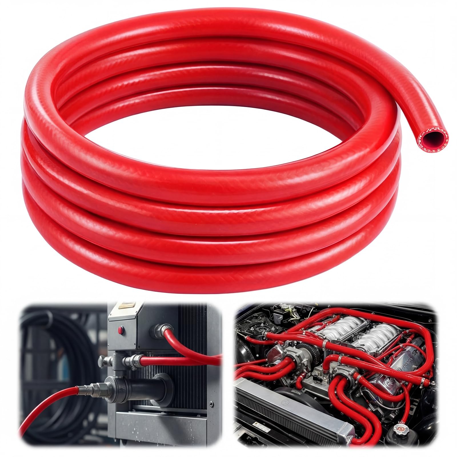Outus 5/8 ID Silicone Heater Hose 10ft Roll, Coolant Radiator Straight 75 Psi Pressure Reinforced High Temperature for Water/gas