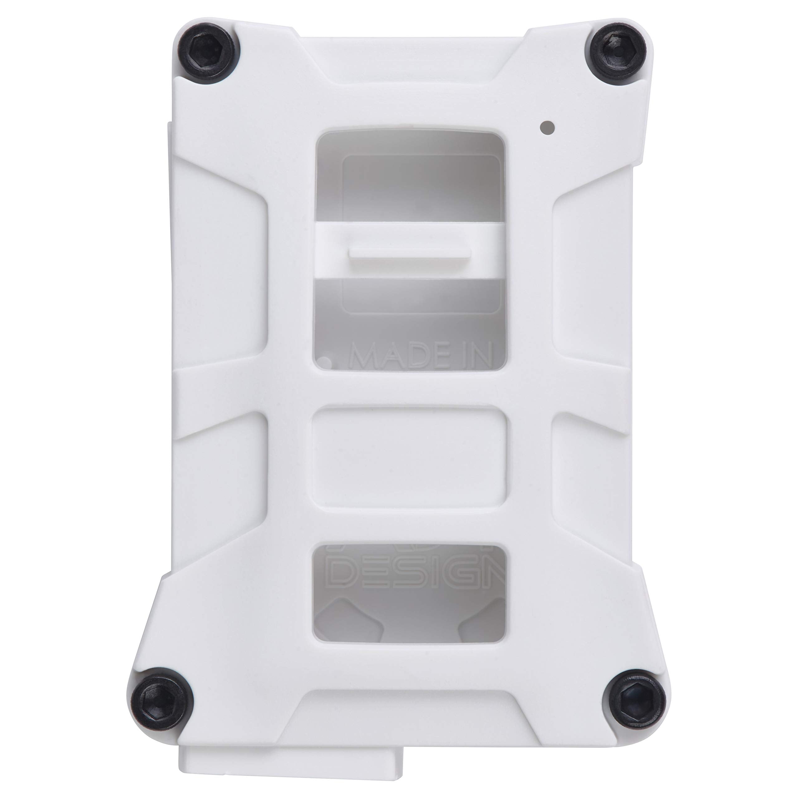 AJT DESIGN Key Fob Case for Tacoma, Tundra, 4Runner - Rugged ABS, Push Button Start, White, Model 00113