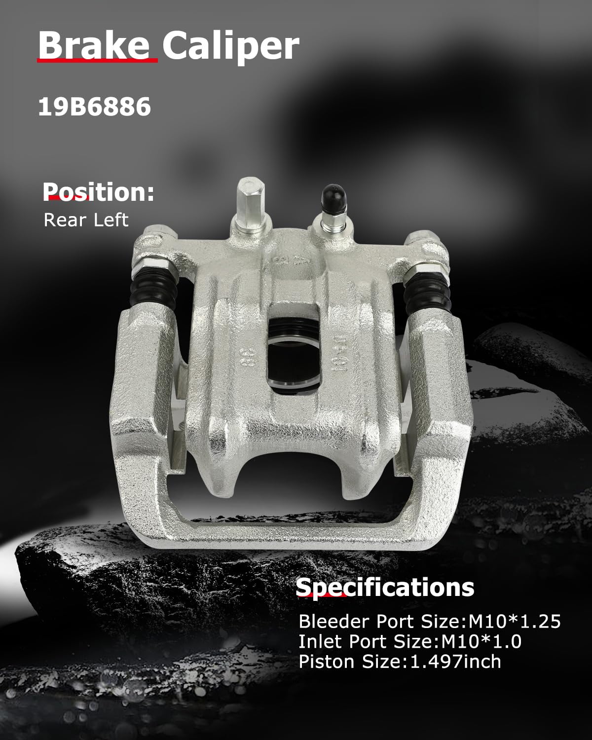 cciyu 19B6886 Rear Left Brake Caliper With Bracket For Acura For RDX 2013-2018,For Honda For Crosstour 2012-2015,For Honda For C