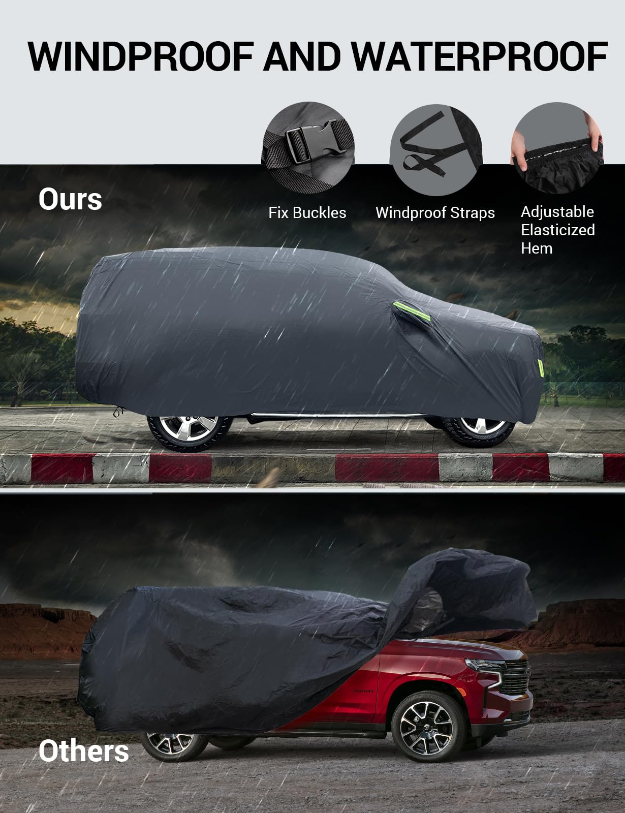 Proadsy 2025 Upgrade Car Cover Custom Fit For Subaru Ascent 2019-2025, Waterproof All Weather For Automobiles, Full Exterior Cov