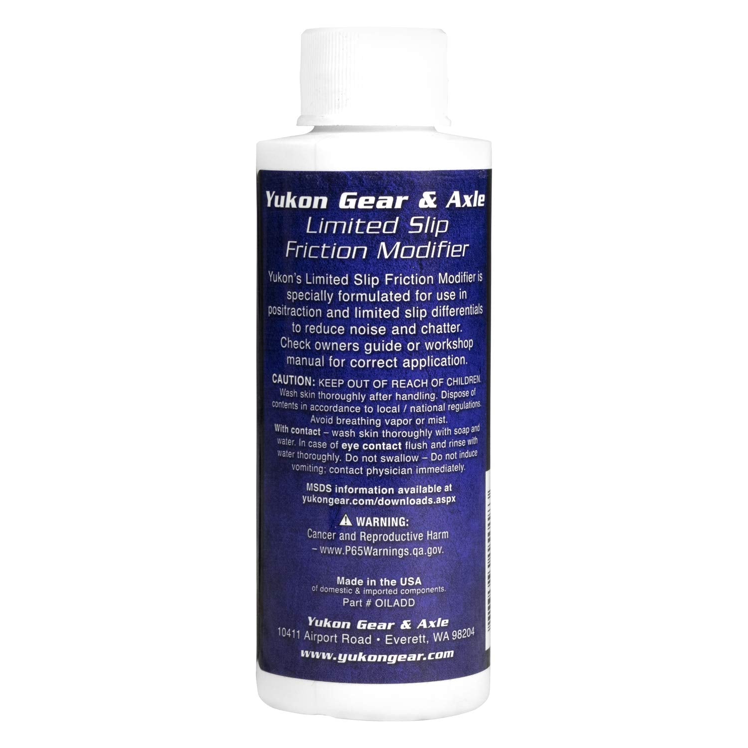 Yukon Gear & Axle Friction Modifier Additive for Limited Slip Differentials, Model OILADD, Plastic Material