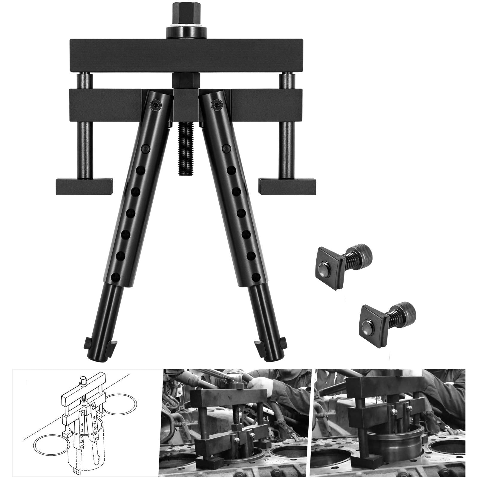 Universal Cylinder Liner Puller Assembly - Heavy Duty Diesel Engine Cylinder Liner Puller Used For Mack Cummins Cat On Wet Liner