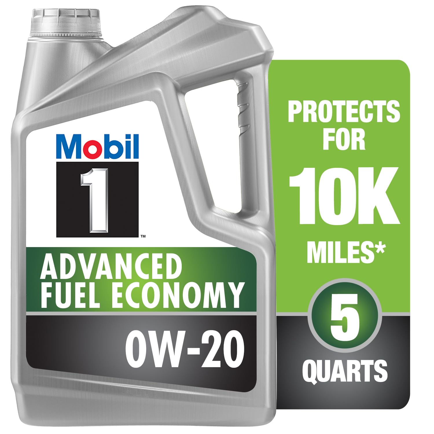 Mobil 1 Advanced Fuel Economy Full Synthetic Motor Oil 0W20, 5 Quart