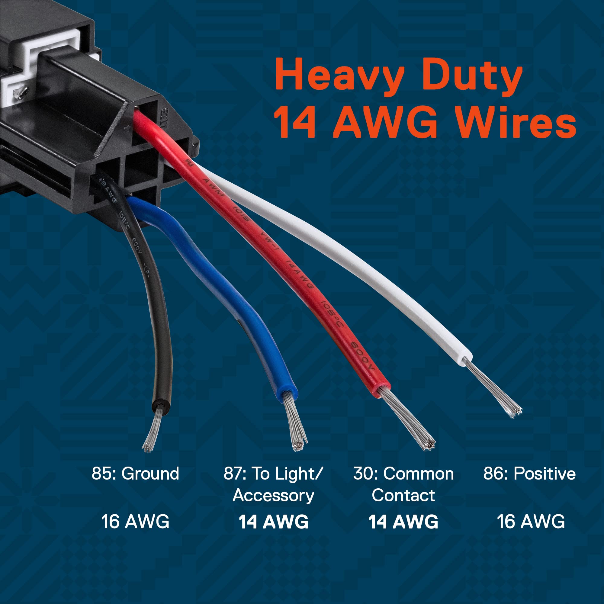 ONLINE LED STORE 6 Pack 4-Pin 12V Bosch Style Relay Switch Kit - 30 Amp Automotive Relays with Interlocking Harness Socket Holder