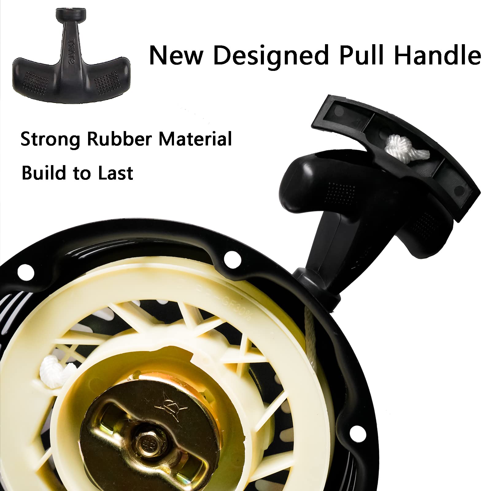 JMCHstore Recoil Starter Assembly for 80cc-105cc Mini Bikes & Go Karts, Metal, Model JM-BPC