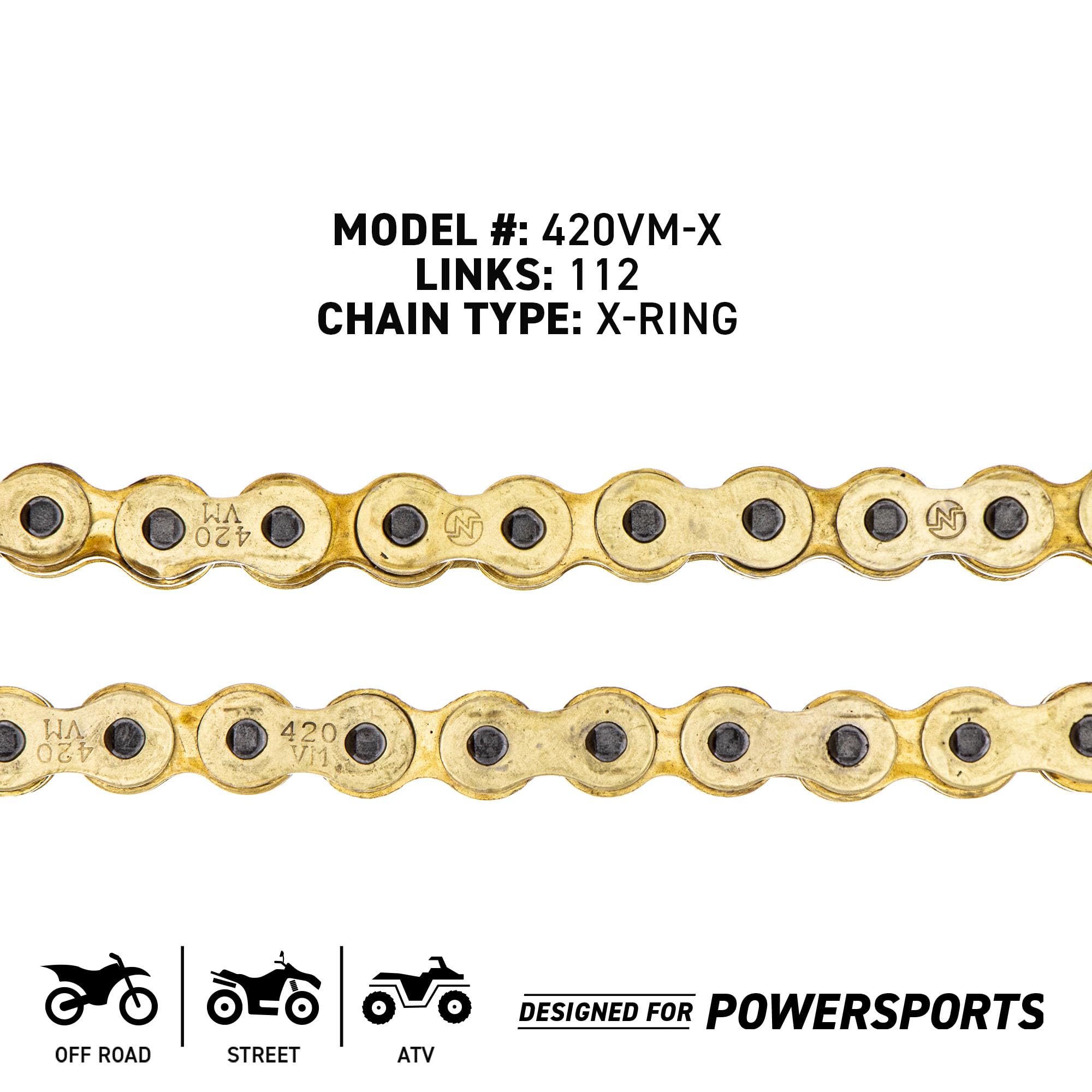 Niche Gold 420 X-Ring Chain 112 Links With Connecting Master Link