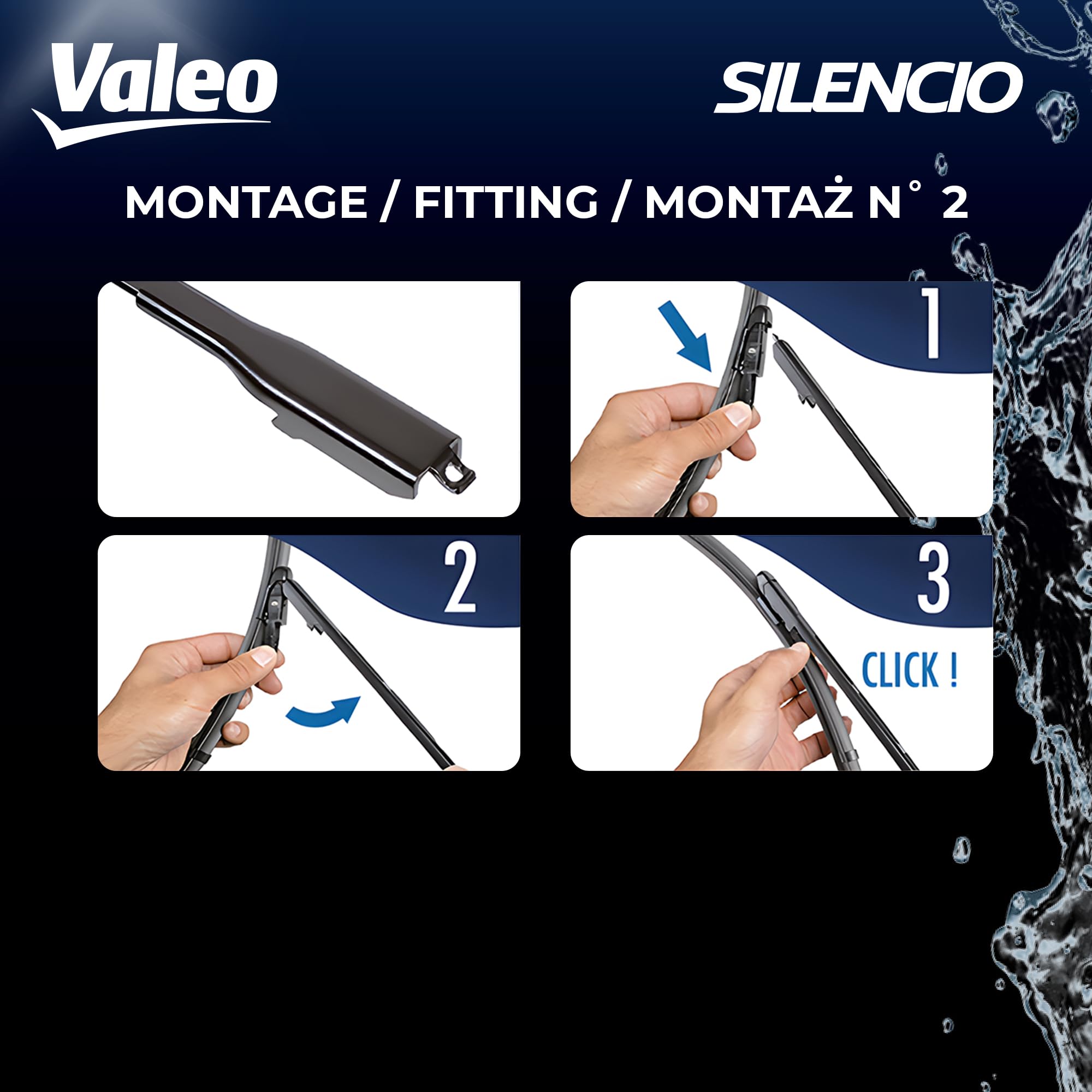 Valeo 574470 (Vm370) Silencio X-Trm Wiper Blade Set - 21''/19'' (Pack Of 2)