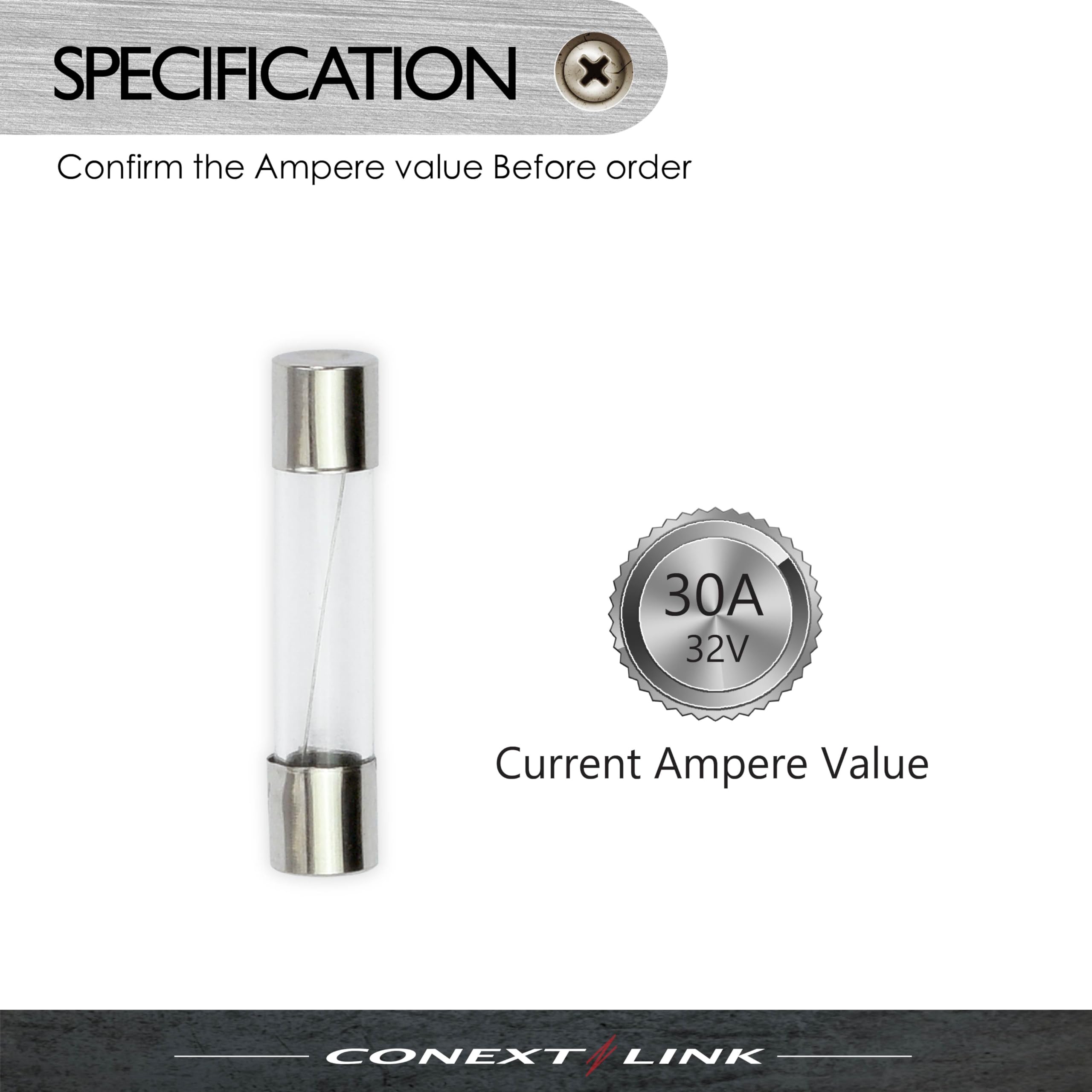 Conext Link Agc30-25 Nickel Agc Glass Tube Fuse 25 Pack (30 Amp)
