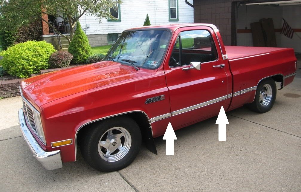 Automotive Authority 1973-1987 Chevy Gmc Chrome Side Body Trim Molding C10, C20, C30, K10, K20, K30, V10, Suburban, Custom Delux