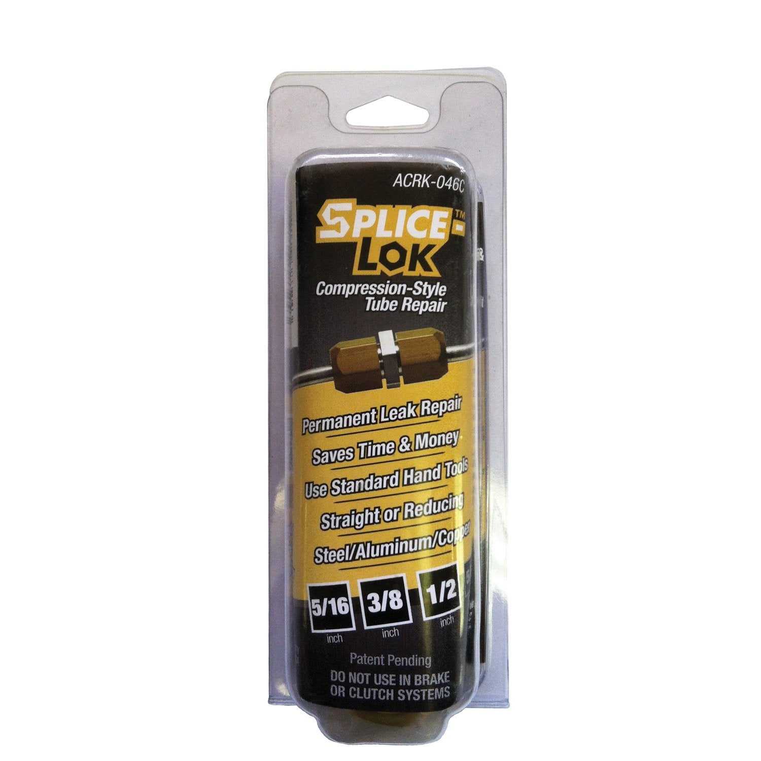 SPLICE-LOK Compression Style A/C, Fuel Tube, Hose Repair Union Kit for 5/16'', 3/8'', and 1/2'' Tubing, Automotive Air Condition
