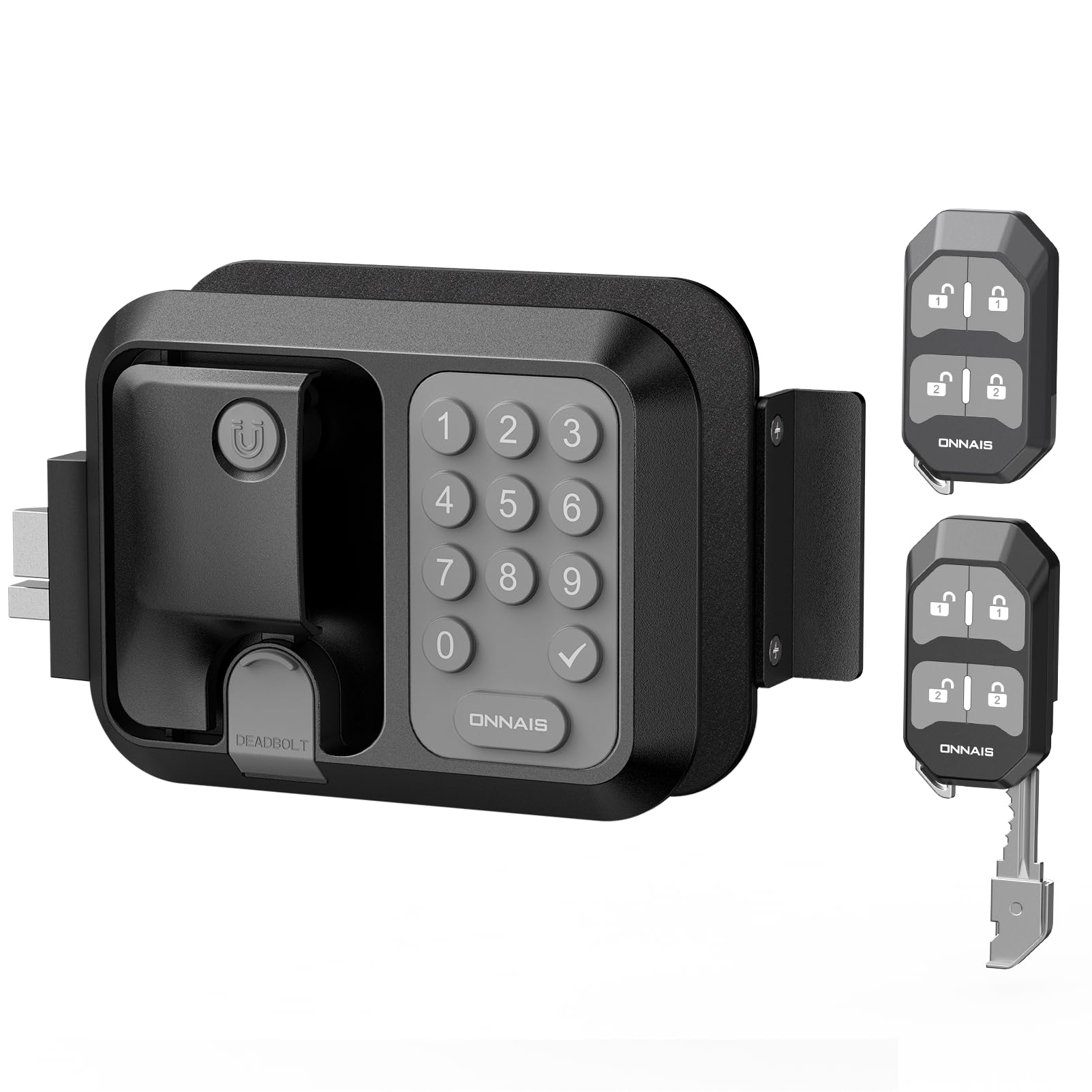 ONNAIS RV Door Lock Replacement - RV Keyless Entry Door Lock with 10 Digits Keypad, Dual-Door Remote Control and Backup Key. Fit