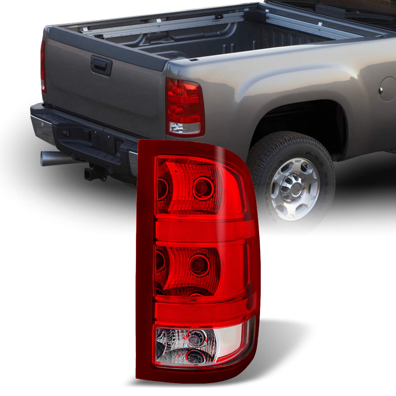 AKKON - For GMC Sierra Fleet side Pickup Rear Tail Light Tail Lamp Brake Lamp Passenger Right Side Replacement